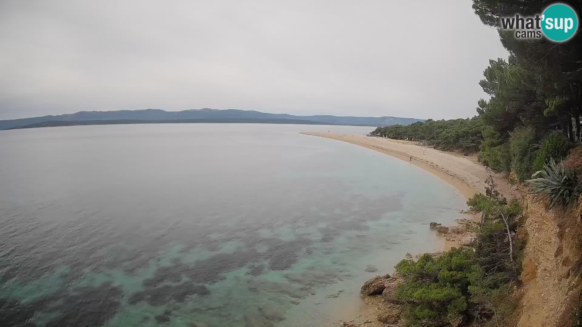 Spletna kamera Bol Zlatni Rat – Pogled v živo z otoka Brač