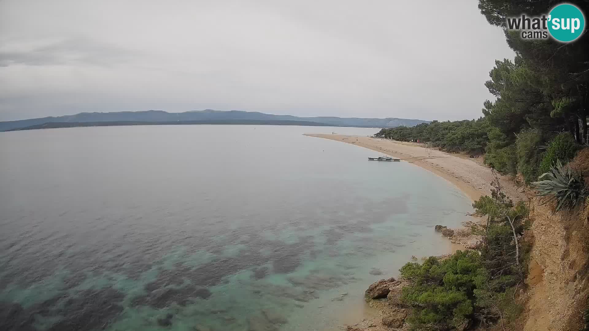 Webcam Zlatni Rat Bol – Liveblick vom berühmten Strand auf Brač