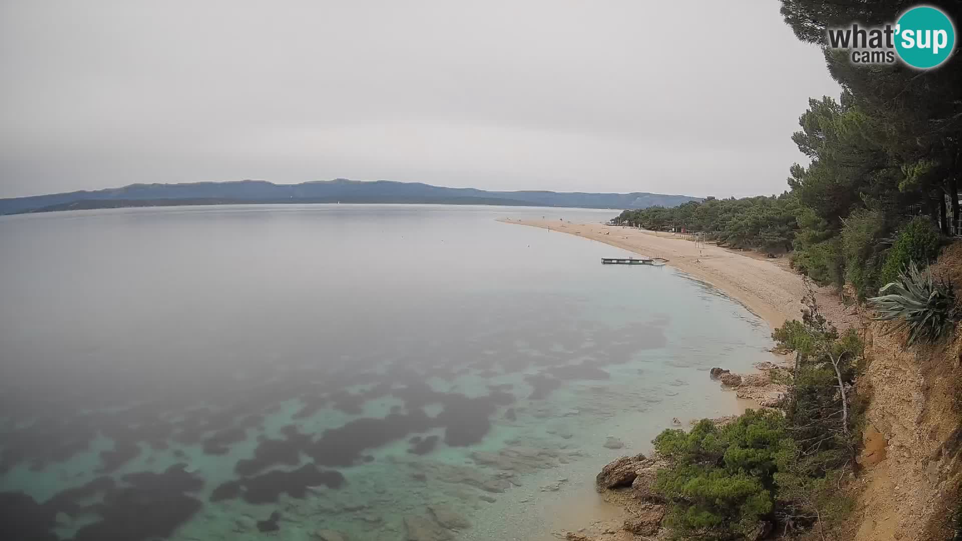 Spletna kamera Bol Zlatni Rat – Pogled v živo z otoka Brač