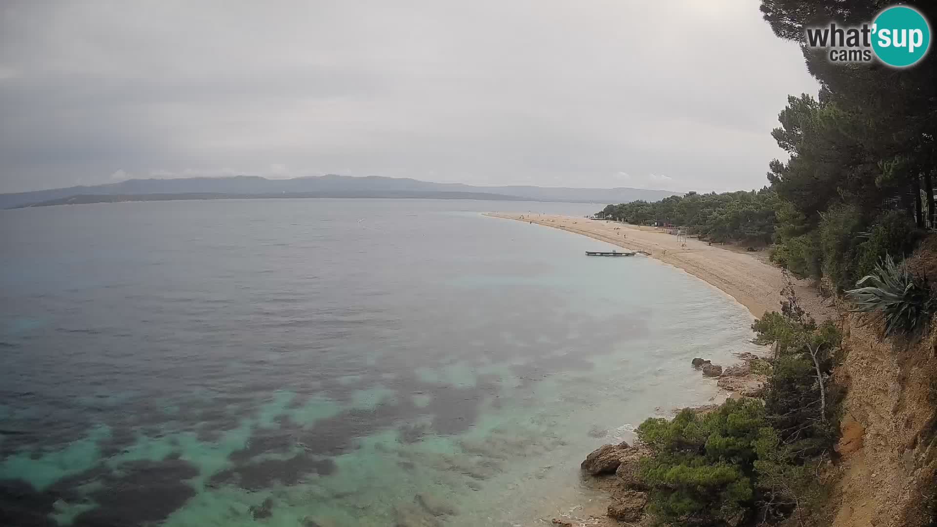 Webcam Zlatni Rat Bol – Liveblick vom berühmten Strand auf Brač