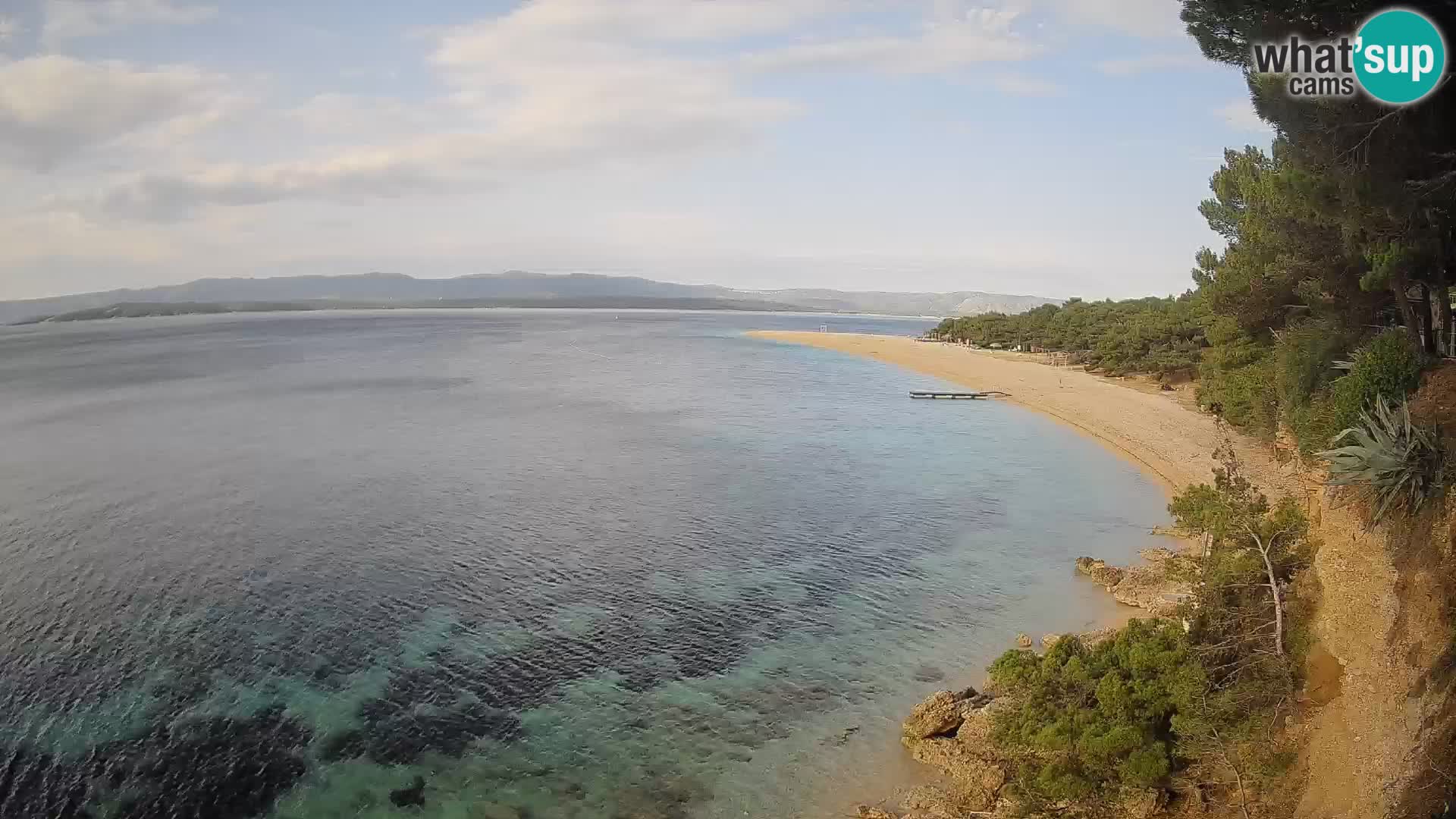 Spletna kamera Bol Zlatni Rat – Pogled v živo z otoka Brač