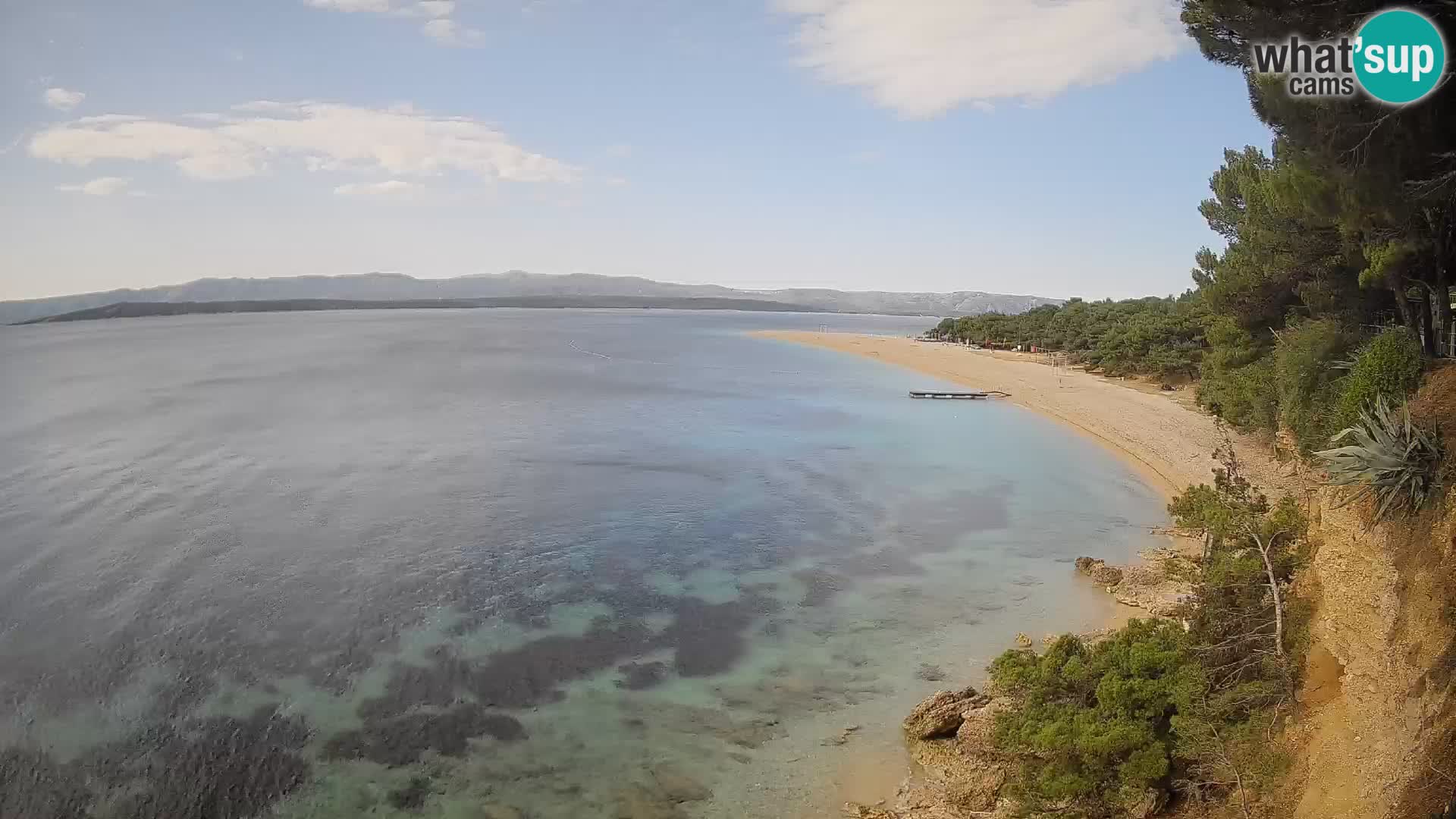 Spletna kamera Bol Zlatni Rat – Pogled v živo z otoka Brač