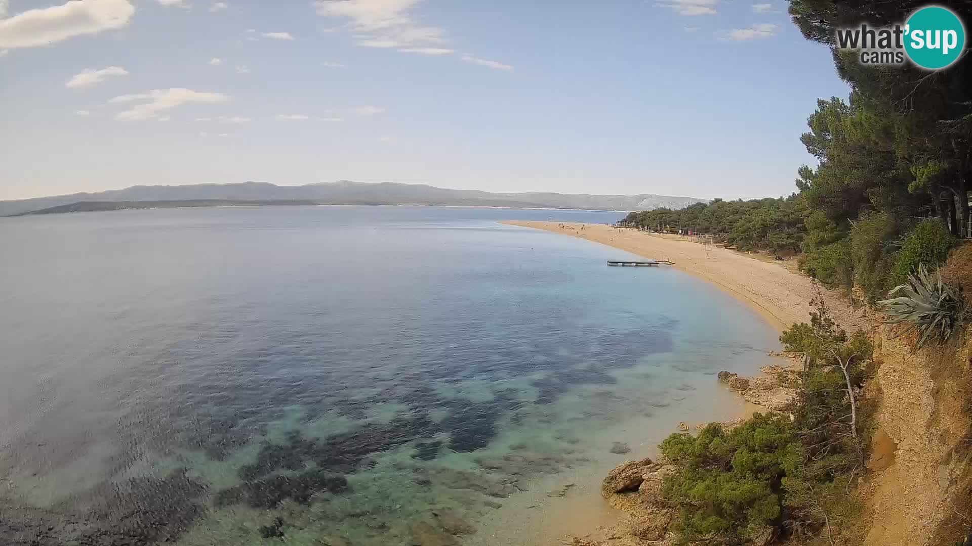 Spletna kamera Bol Zlatni Rat – Pogled v živo z otoka Brač