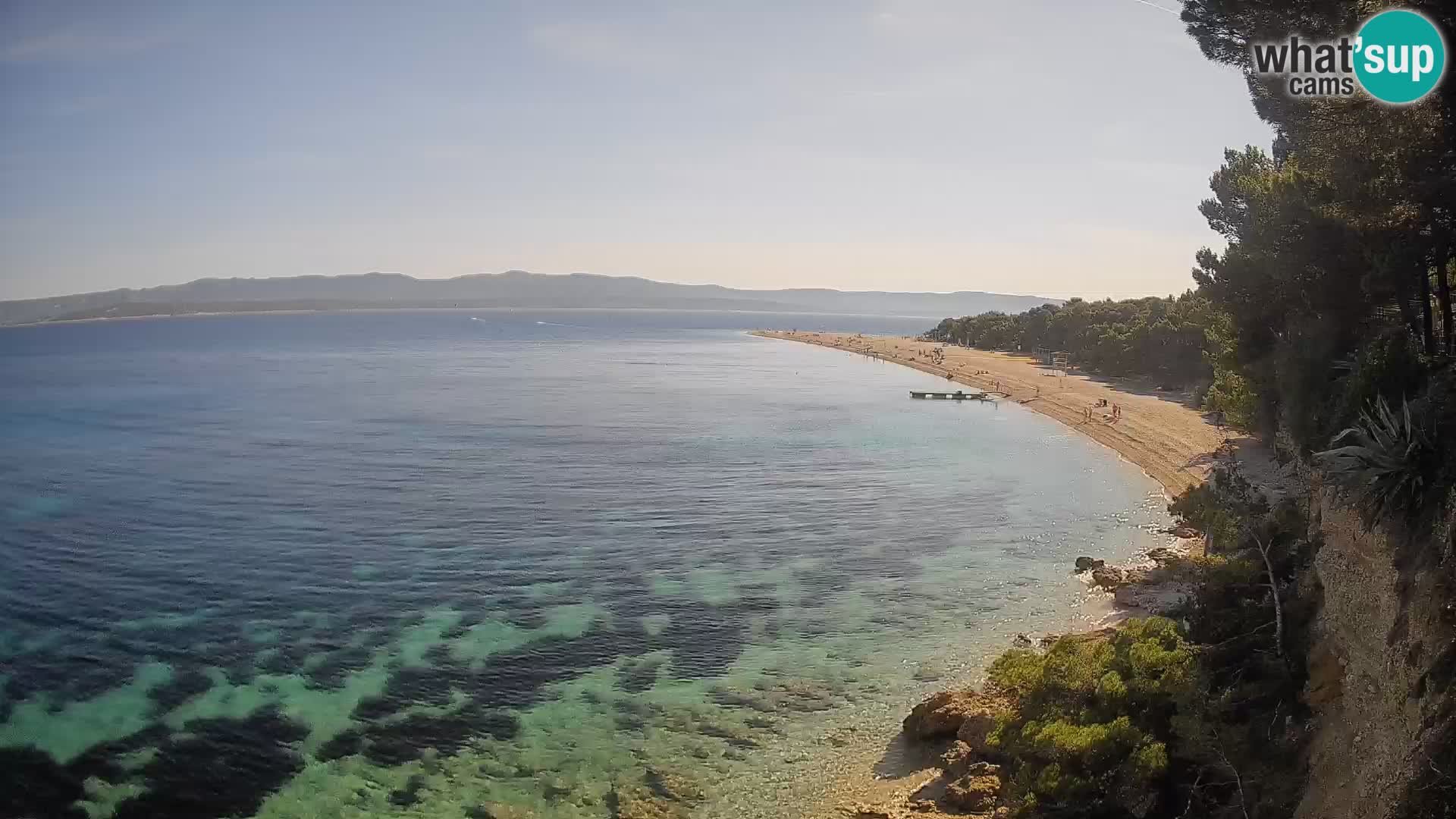 Webcam Bol Zlatni Rat – Vista en vivo desde la isla de Brač
