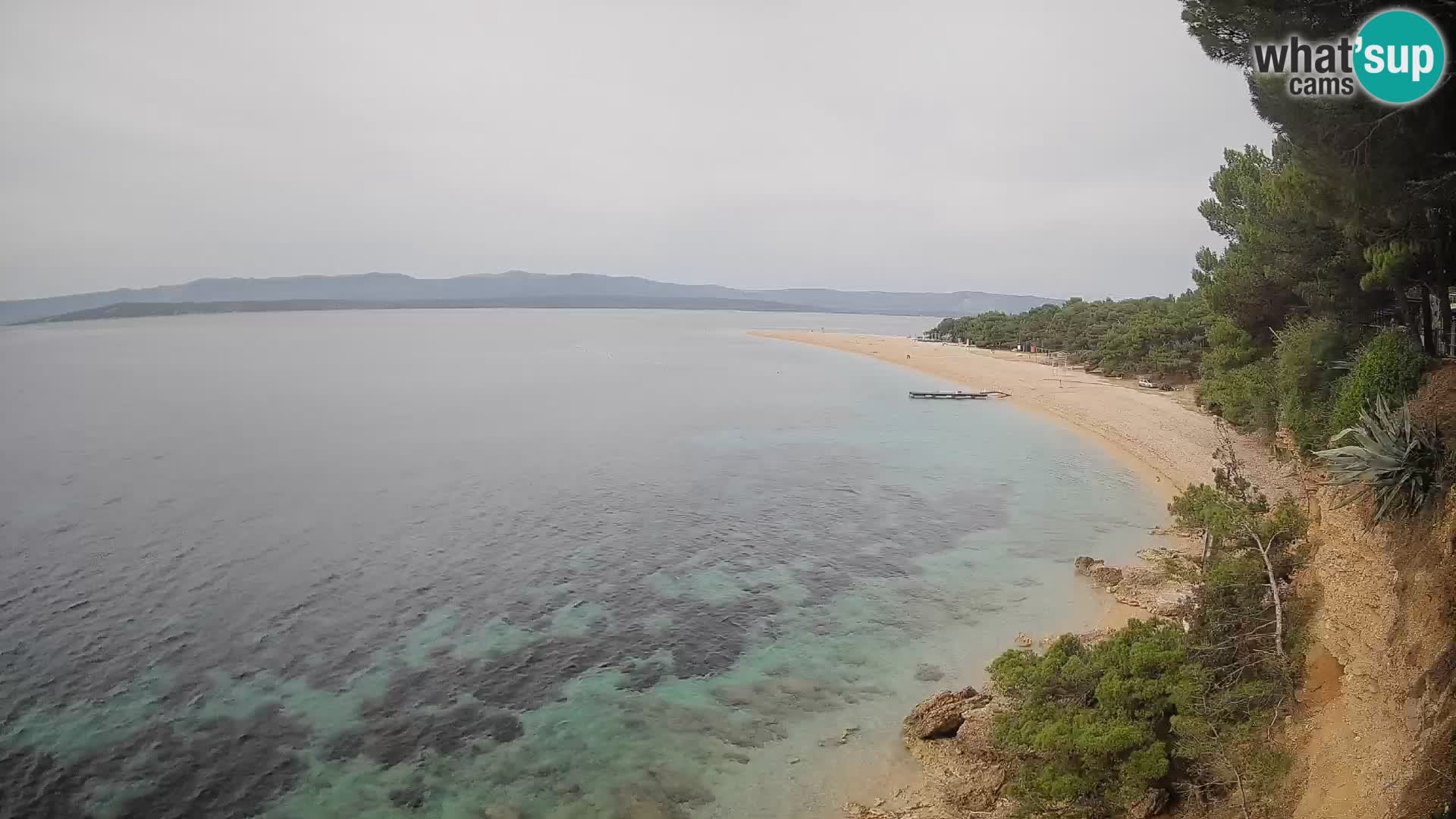 Spletna kamera Bol Zlatni Rat – Pogled v živo z otoka Brač