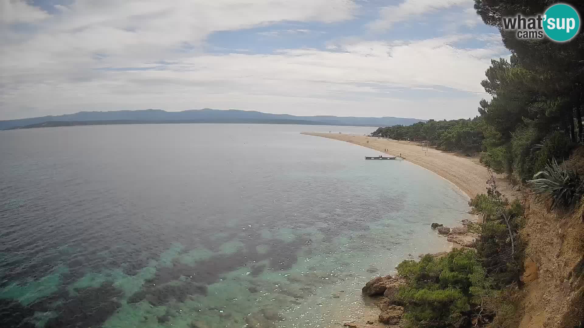 Webcam Zlatni Rat Bol – Liveblick vom berühmten Strand auf Brač