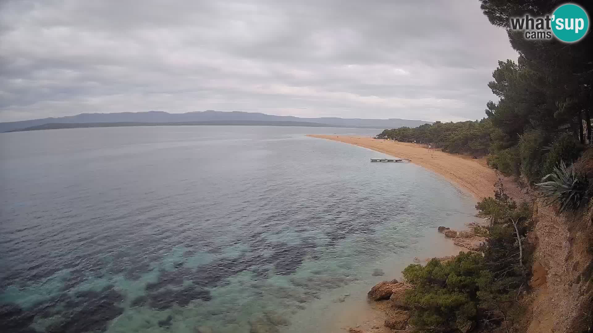 Webcam Zlatni Rat Bol – Liveblick vom berühmten Strand auf Brač