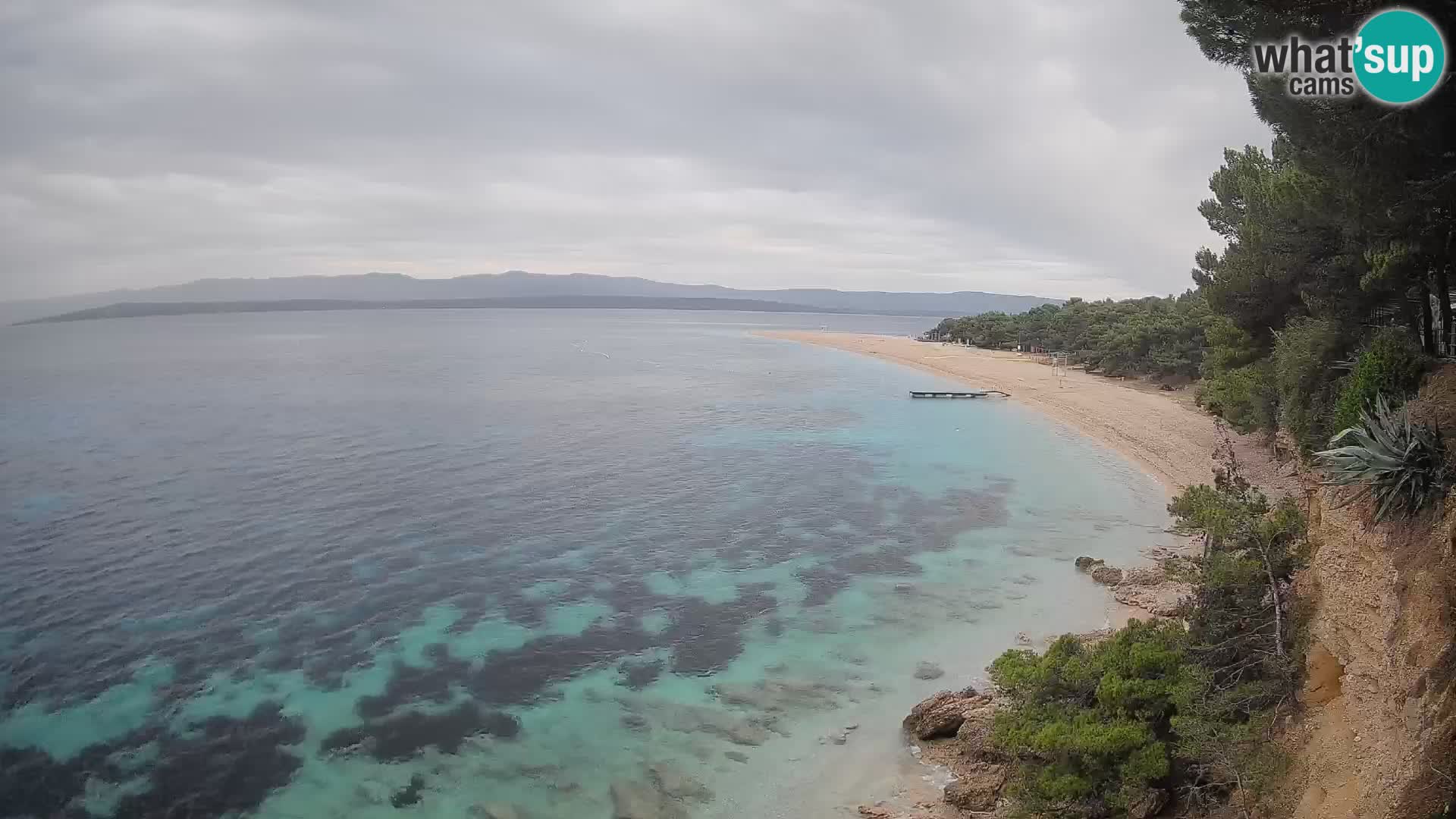 Webcam Bol Zlatni Rat – Vista en vivo desde la isla de Brač