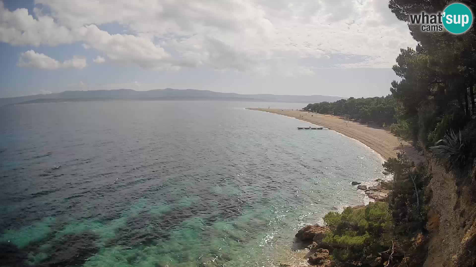 Webcam Zlatni Rat Bol – Liveblick vom berühmten Strand auf Brač