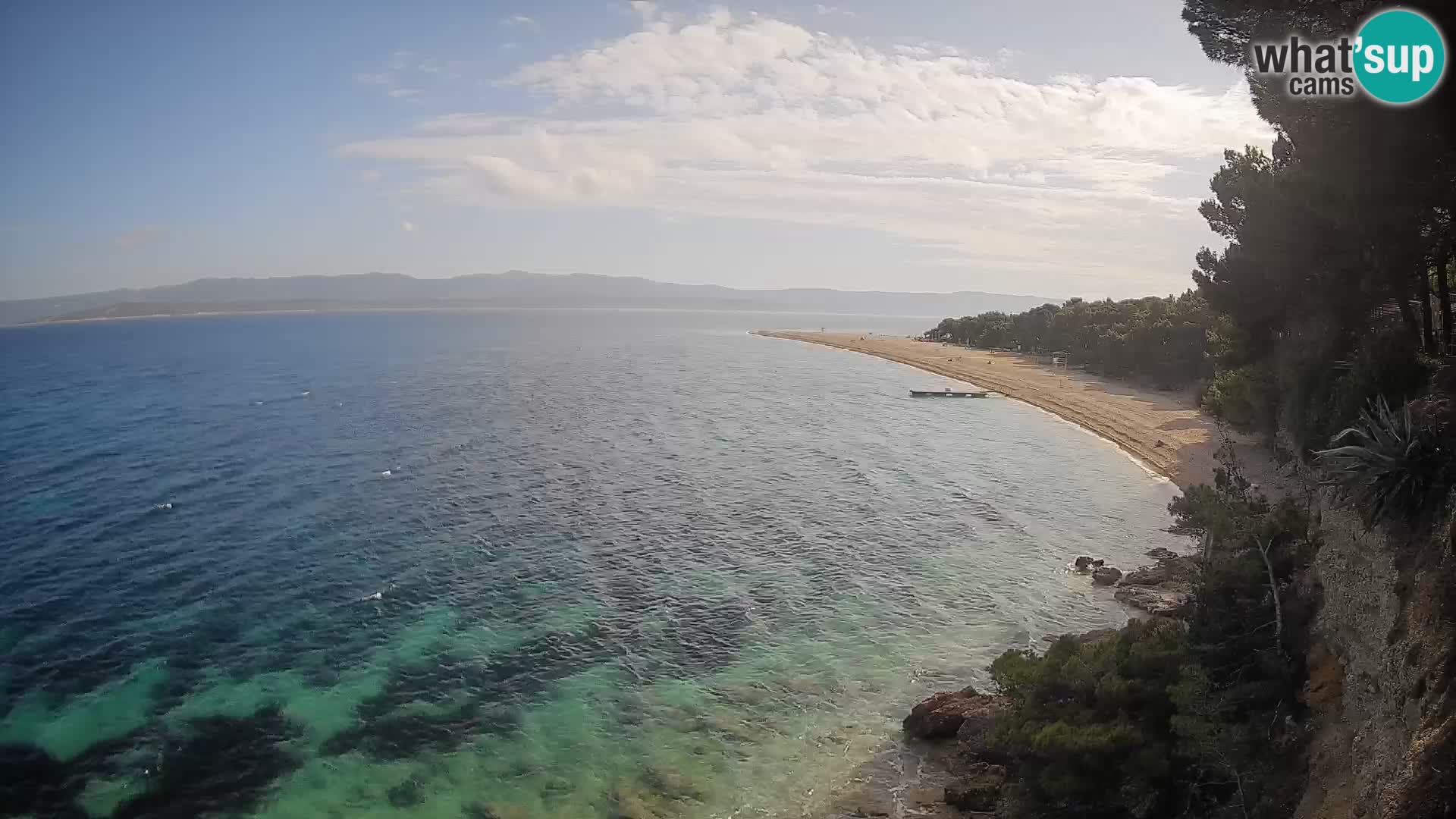 Spletna kamera Bol Zlatni Rat – Pogled v živo z otoka Brač