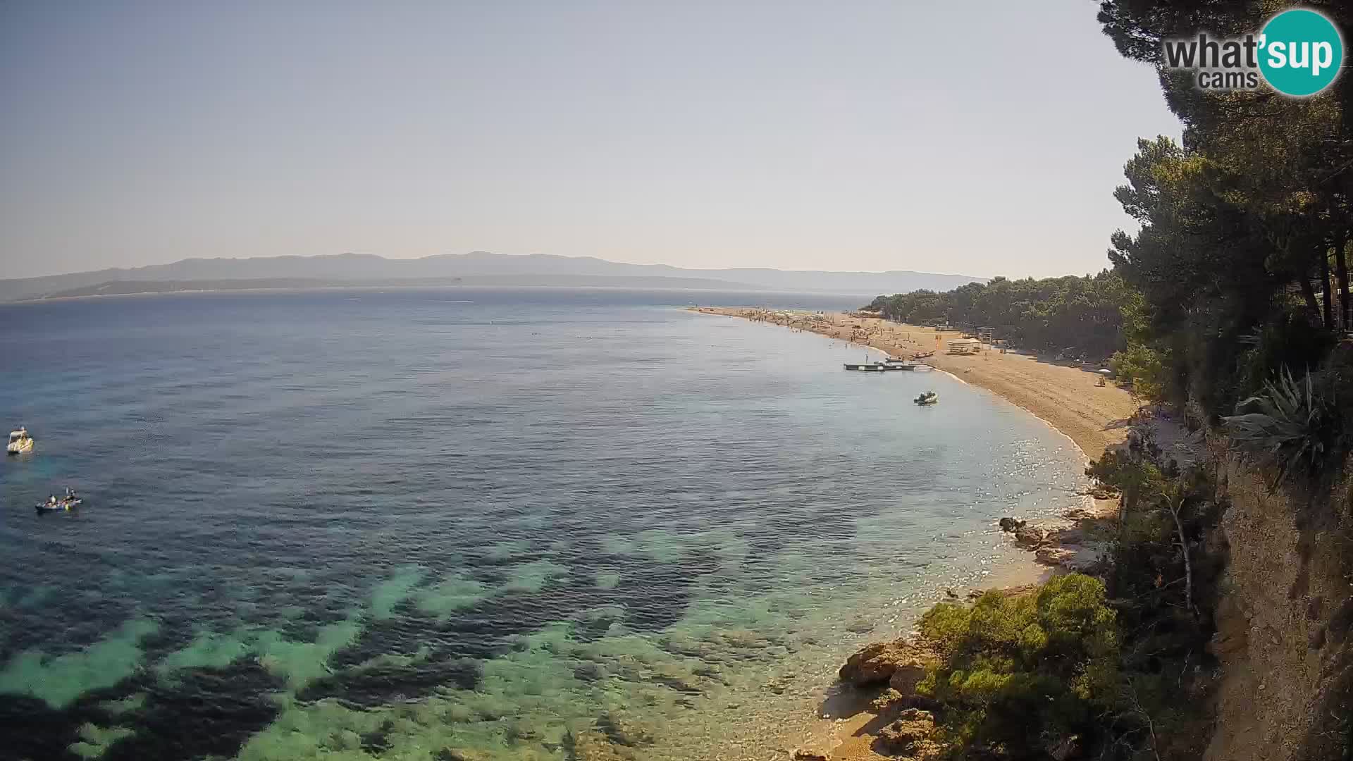 Spletna kamera Bol Zlatni Rat – Pogled v živo z otoka Brač