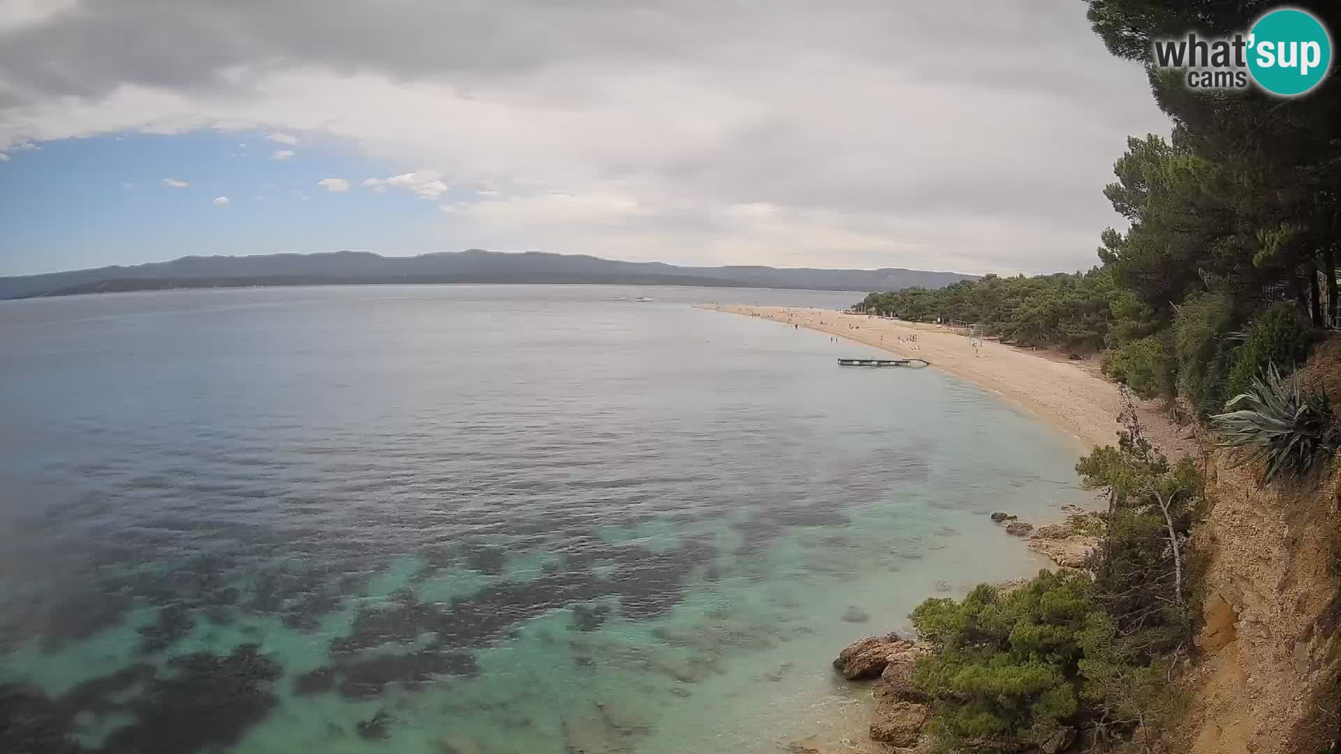 Spletna kamera Bol Zlatni Rat – Pogled v živo z otoka Brač