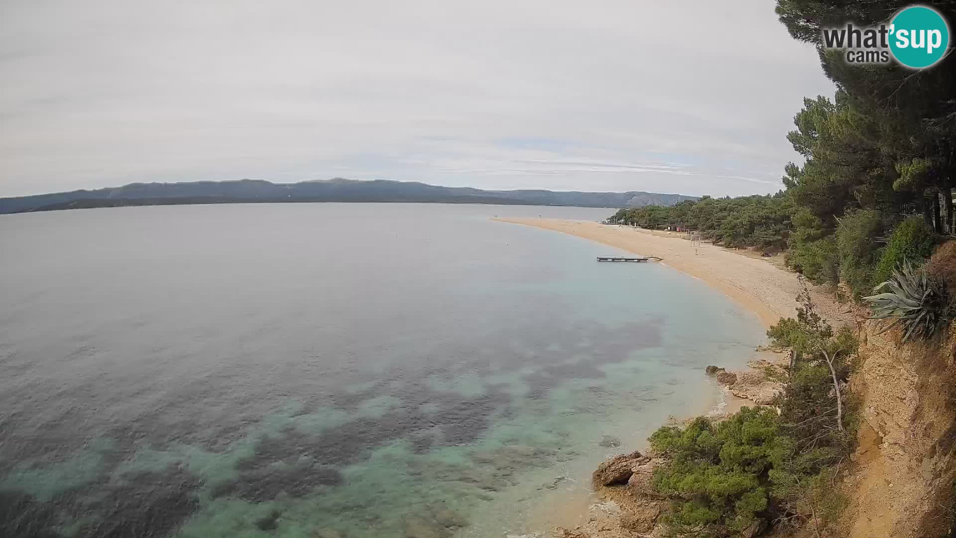 Spletna kamera Bol Zlatni Rat – Pogled v živo z otoka Brač