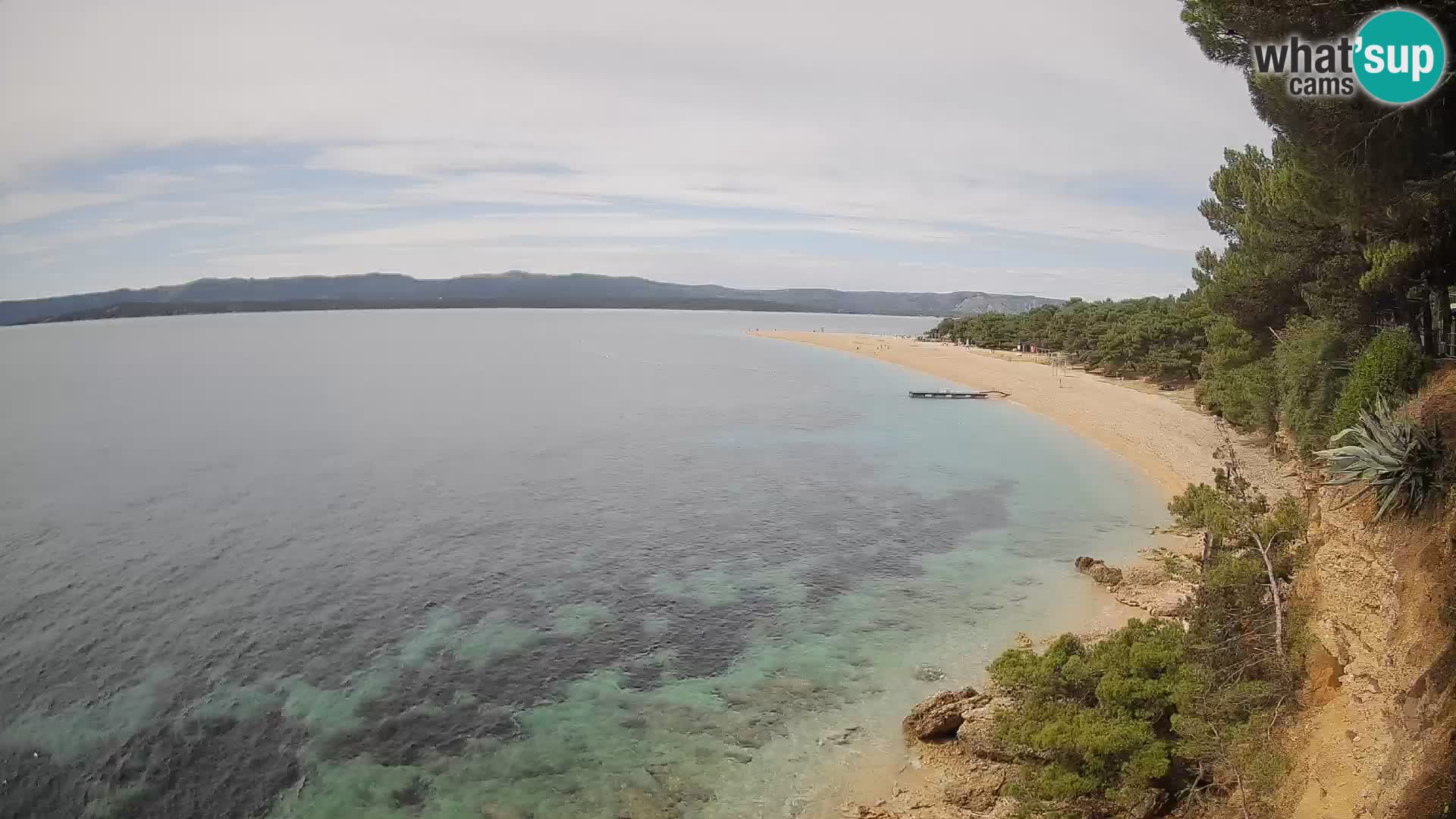 Spletna kamera Bol Zlatni Rat – Pogled v živo z otoka Brač