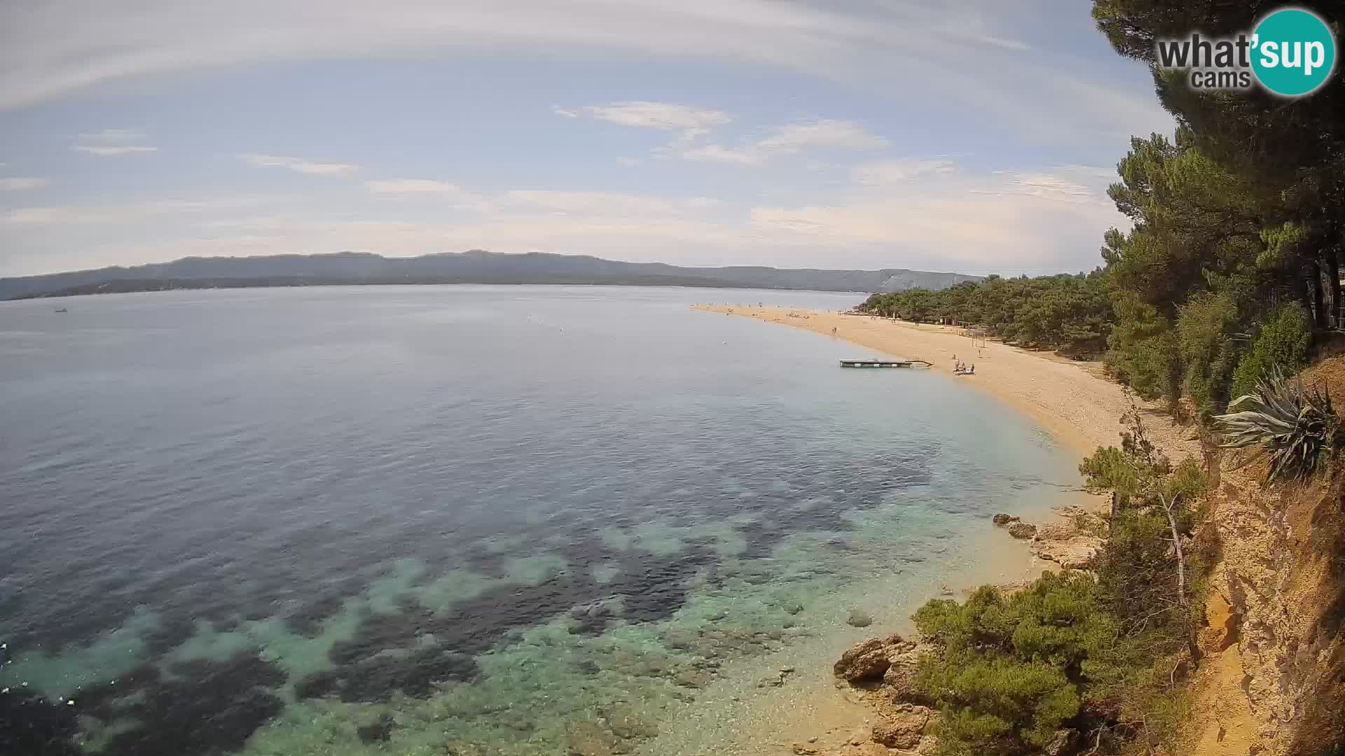 Webcam Zlatni Rat Bol – Liveblick vom berühmten Strand auf Brač