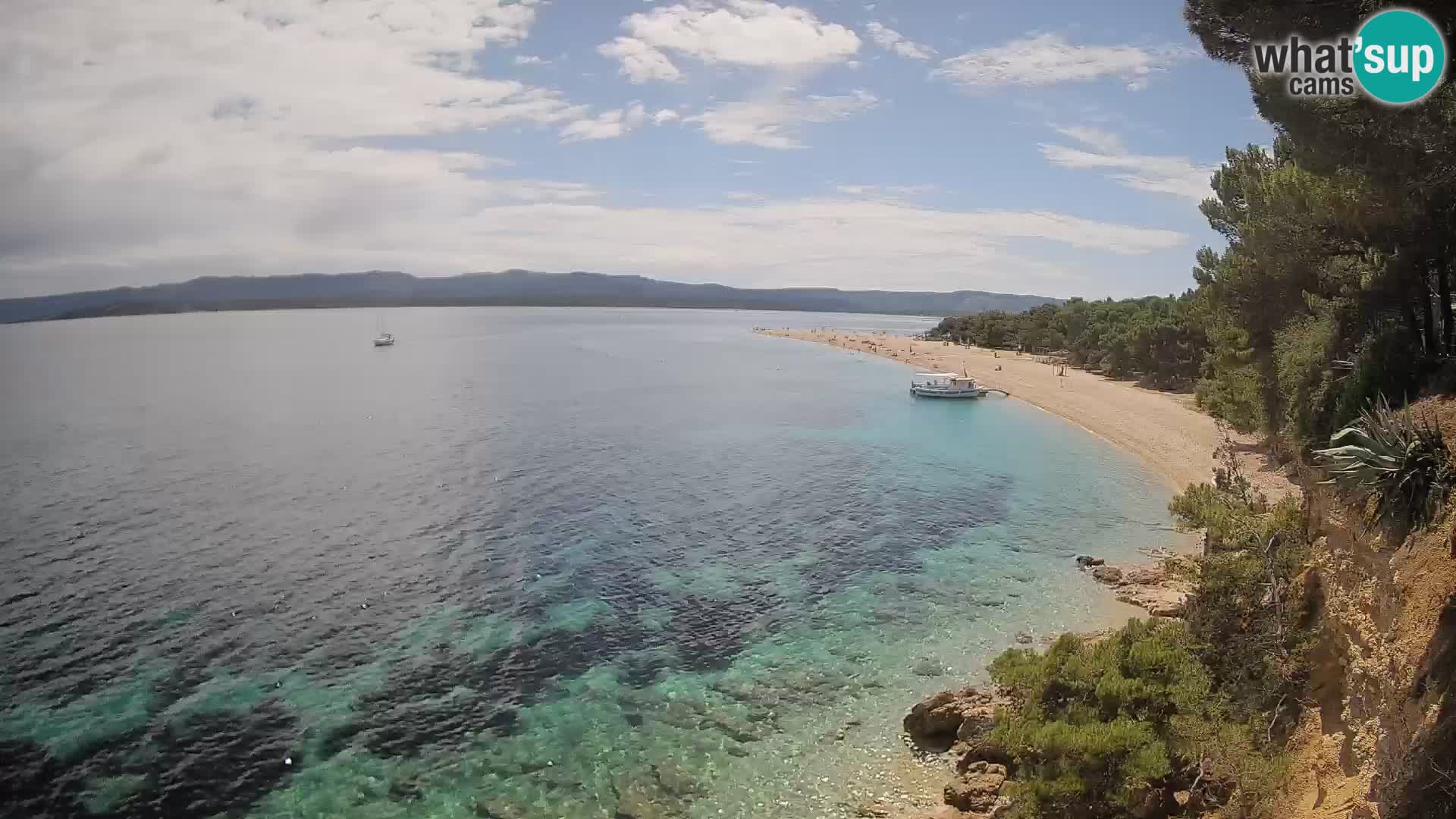 Spletna kamera Bol Zlatni Rat – Pogled v živo z otoka Brač