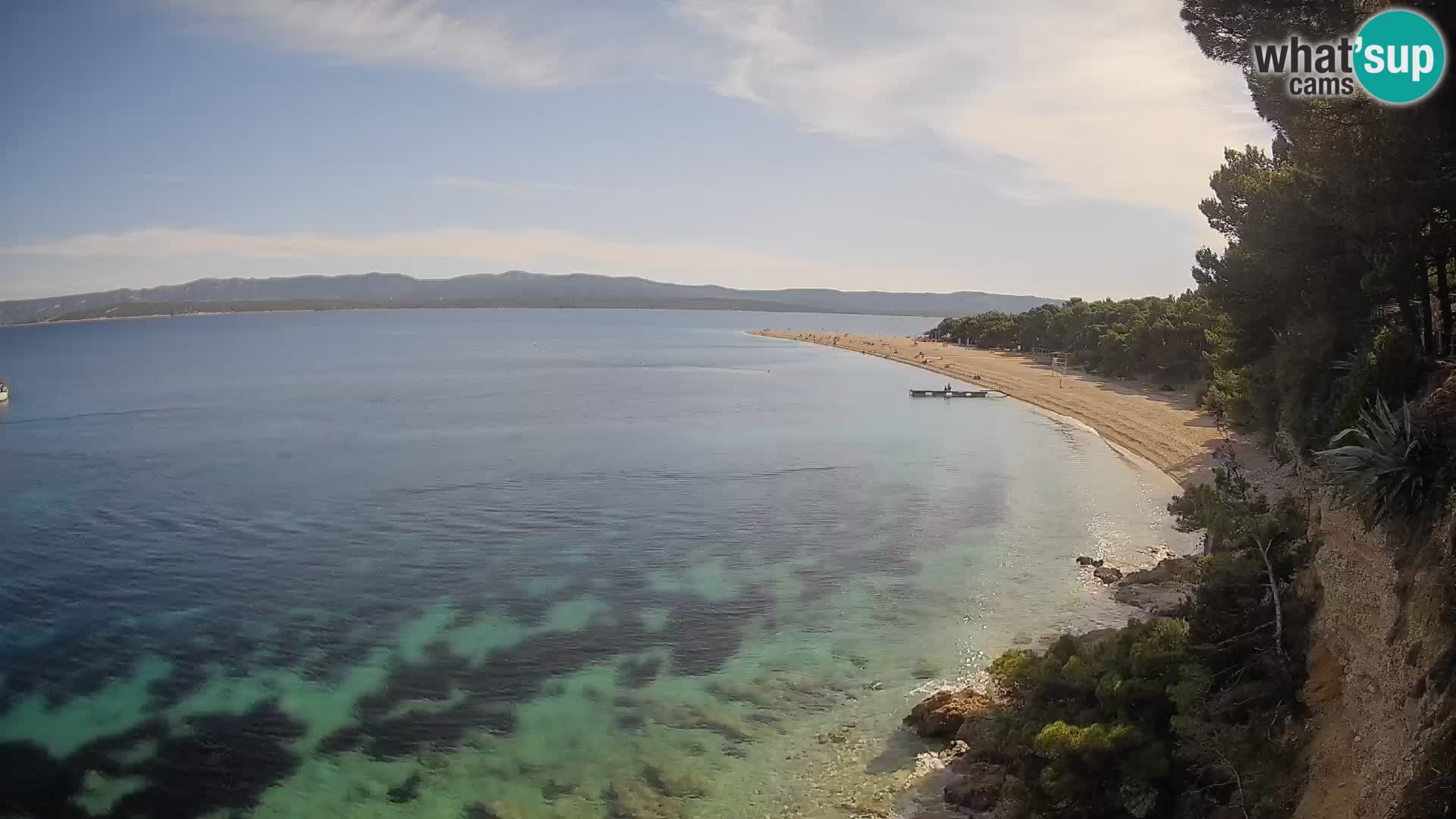 Webcam Zlatni Rat Bol – Liveblick vom berühmten Strand auf Brač