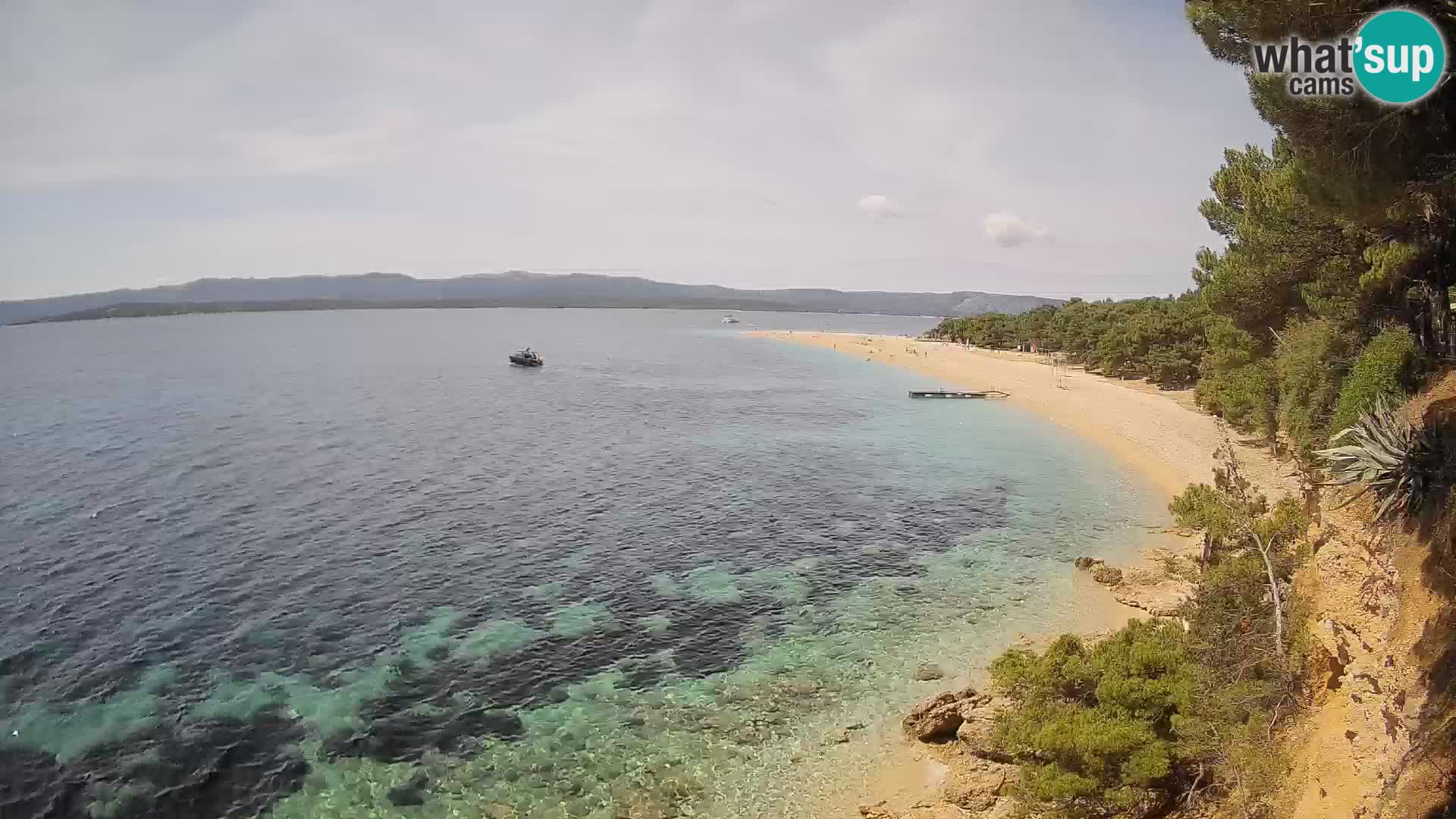 Webcam Zlatni Rat Bol – Liveblick vom berühmten Strand auf Brač