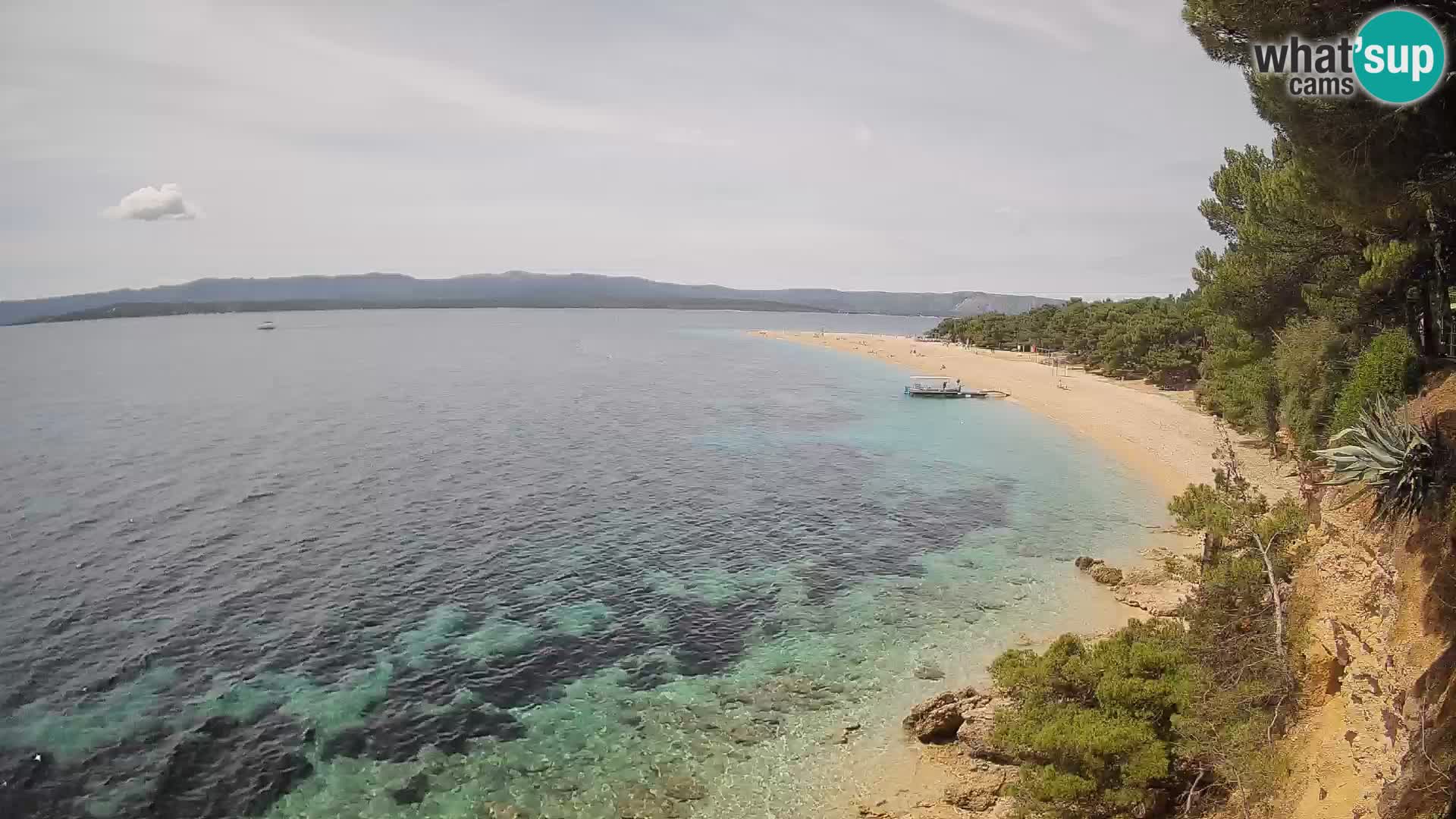 Spletna kamera Bol Zlatni Rat – Pogled v živo z otoka Brač