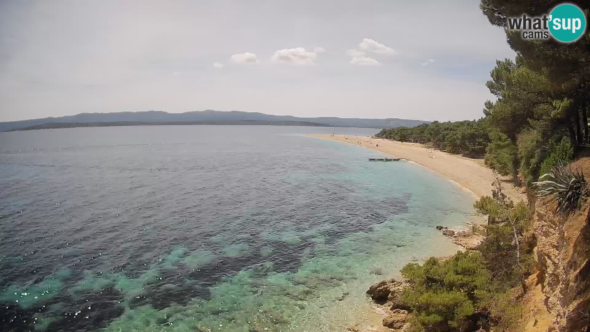 Spletna kamera Bol Zlatni Rat – Pogled v živo z otoka Brač
