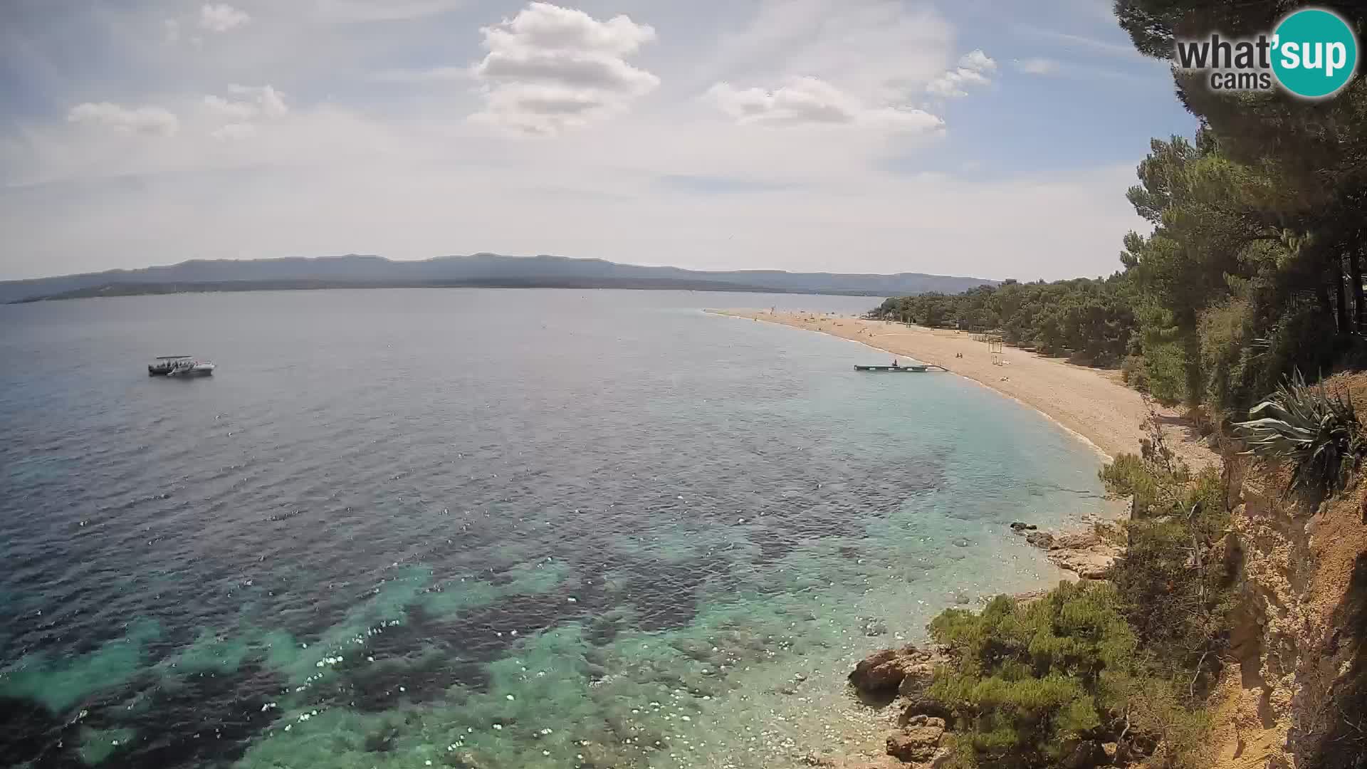 Webcam Zlatni Rat Bol – Liveblick vom berühmten Strand auf Brač