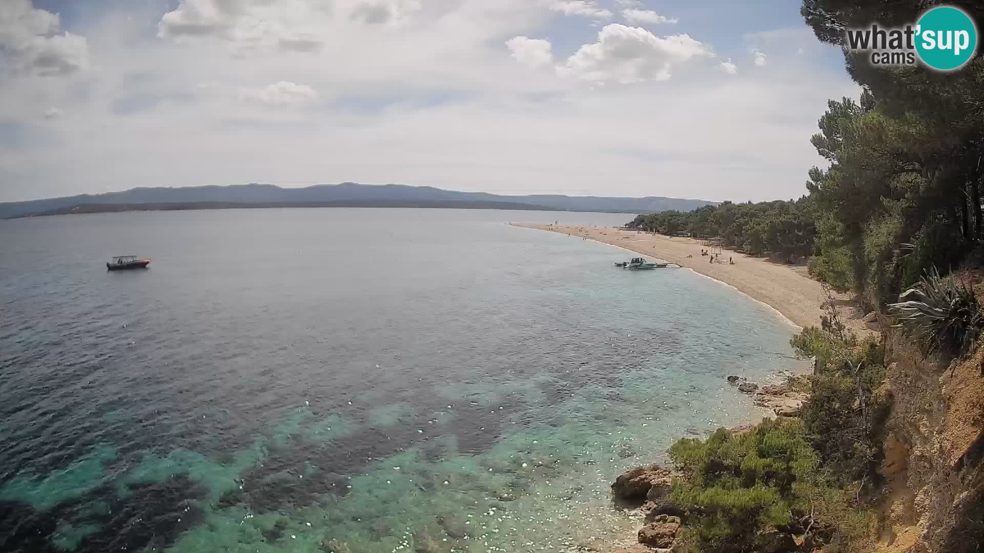 Webcam Zlatni Rat Bol – Liveblick vom berühmten Strand auf Brač