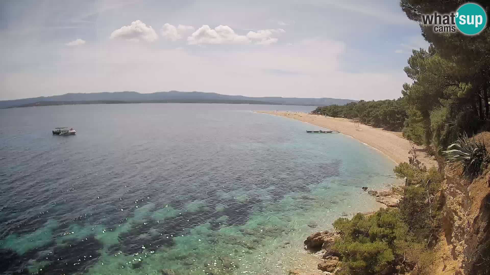 Webcam Zlatni Rat Bol – Liveblick vom berühmten Strand auf Brač