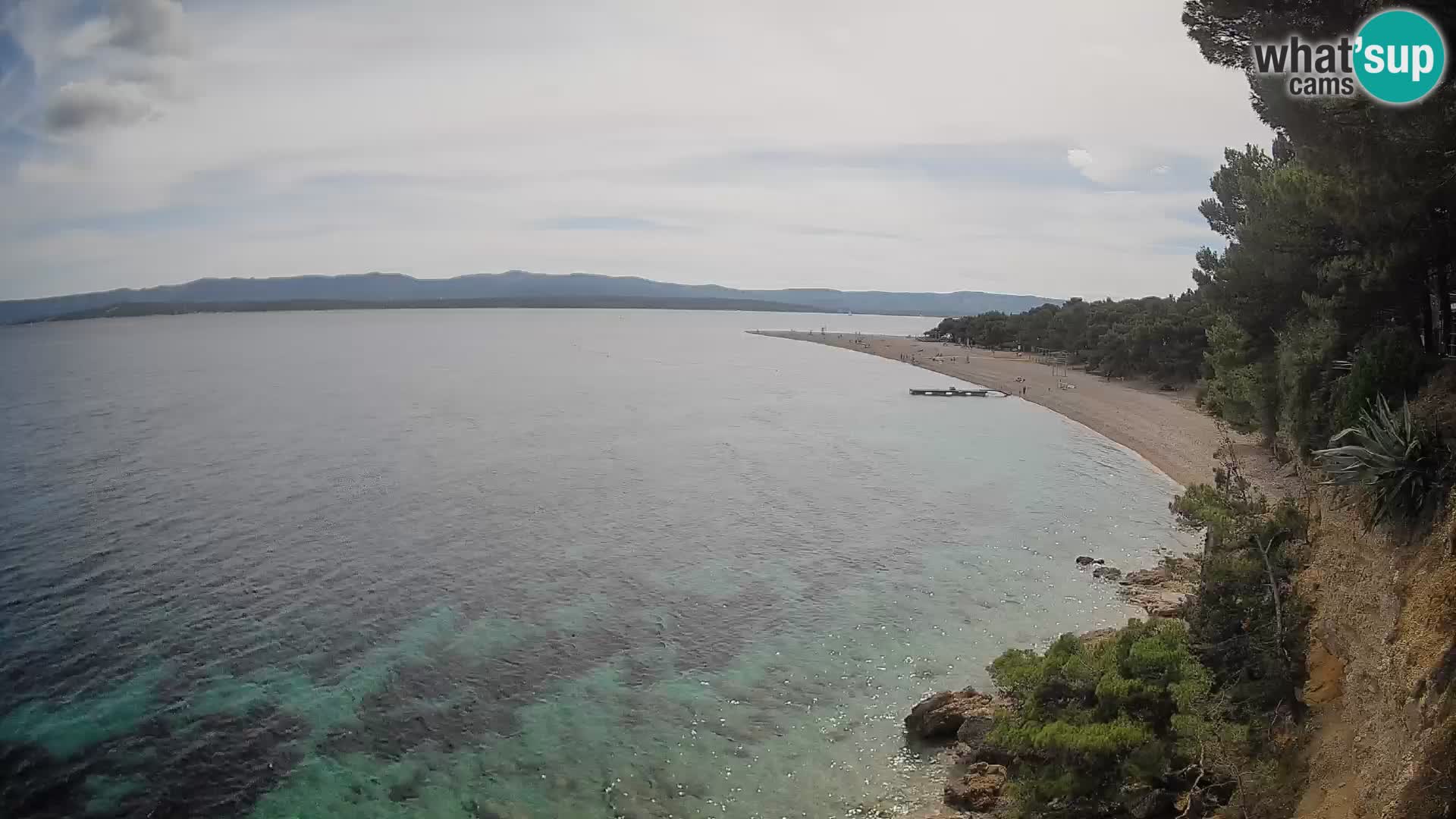 Spletna kamera Bol Zlatni Rat – Pogled v živo z otoka Brač
