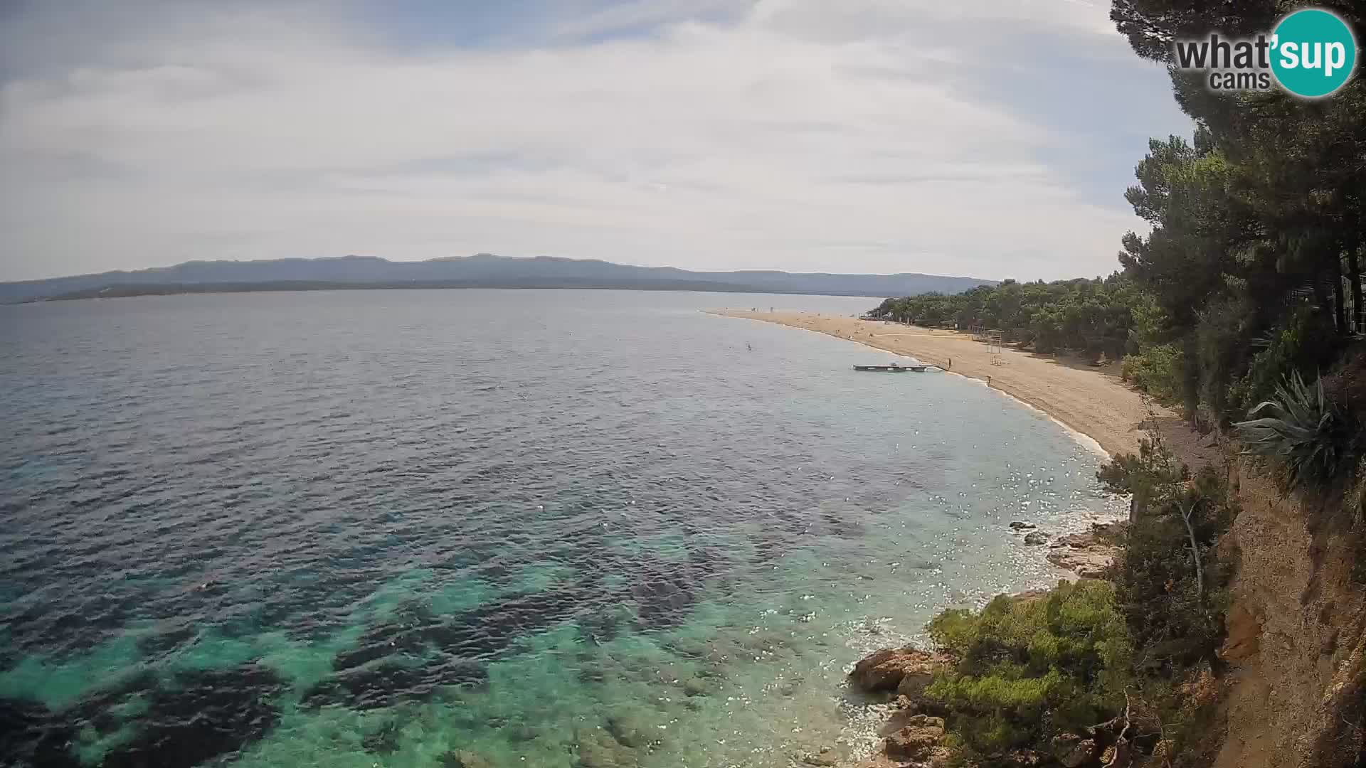 Spletna kamera Bol Zlatni Rat – Pogled v živo z otoka Brač