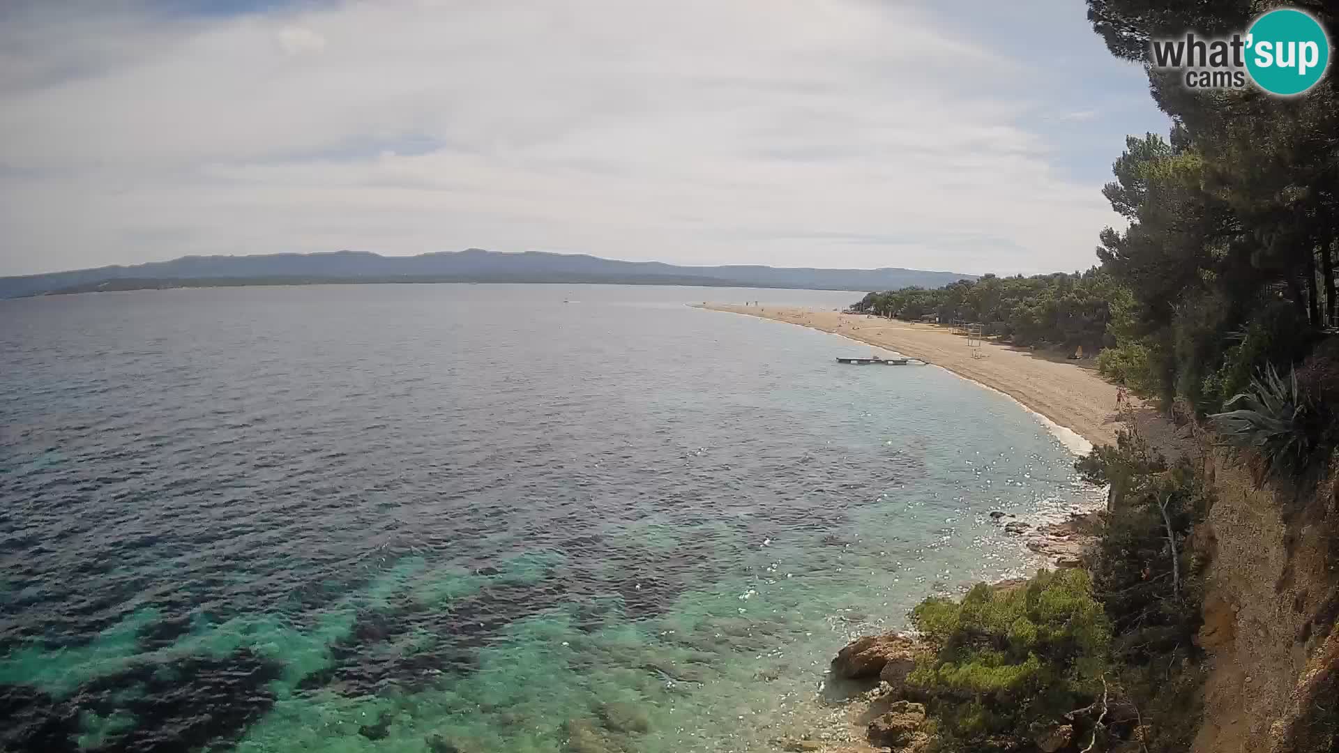 Webcam Zlatni Rat Bol – Liveblick vom berühmten Strand auf Brač