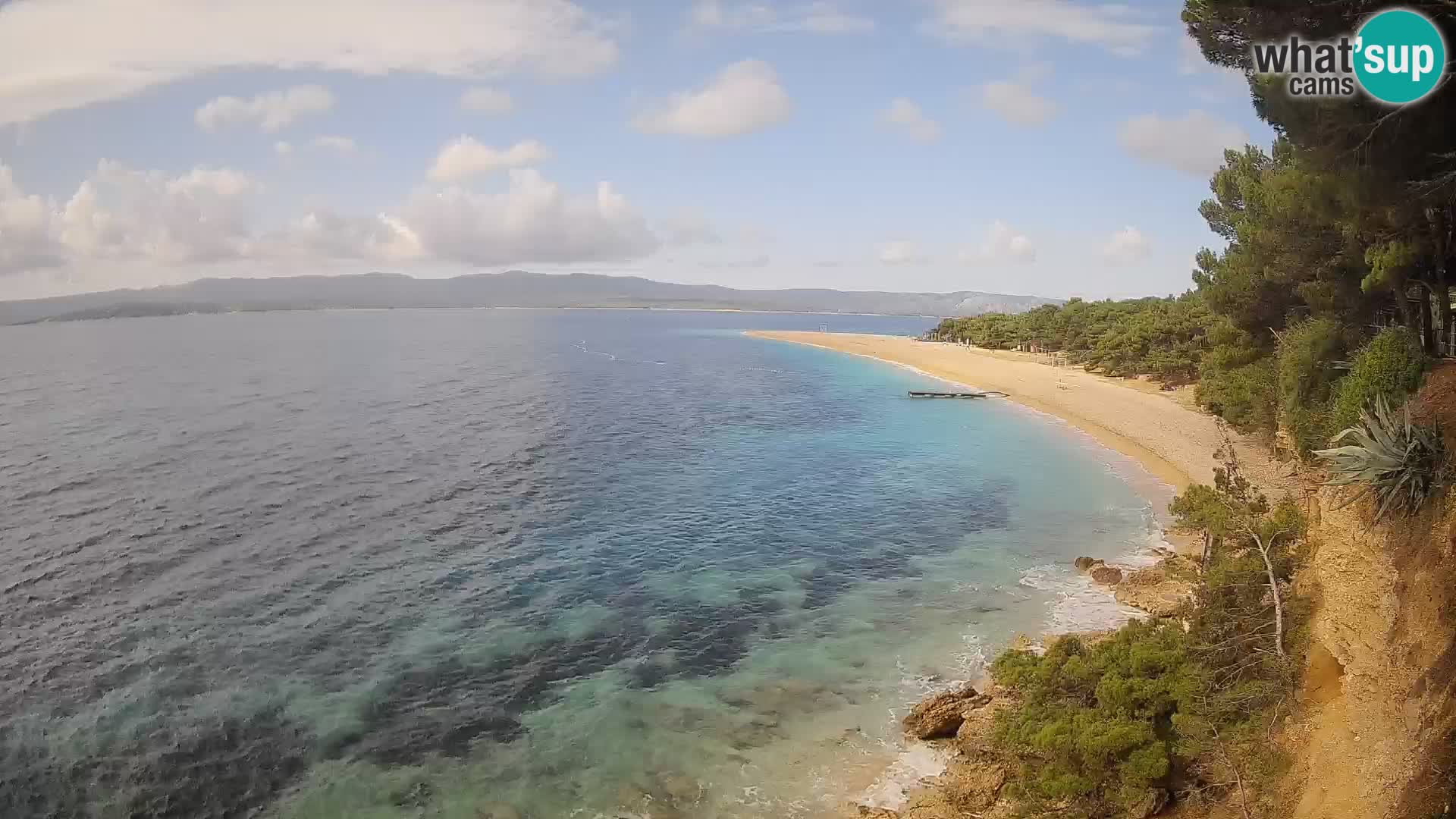 Webcam Zlatni Rat Bol – Liveblick vom berühmten Strand auf Brač