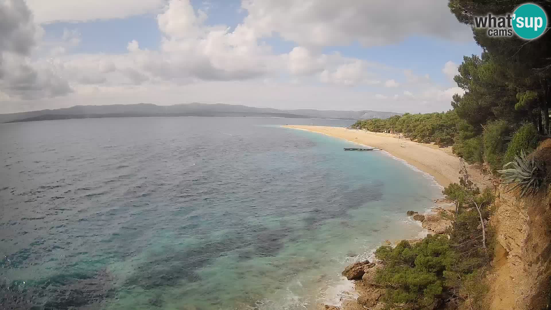 Webcam Zlatni Rat Bol – Liveblick vom berühmten Strand auf Brač