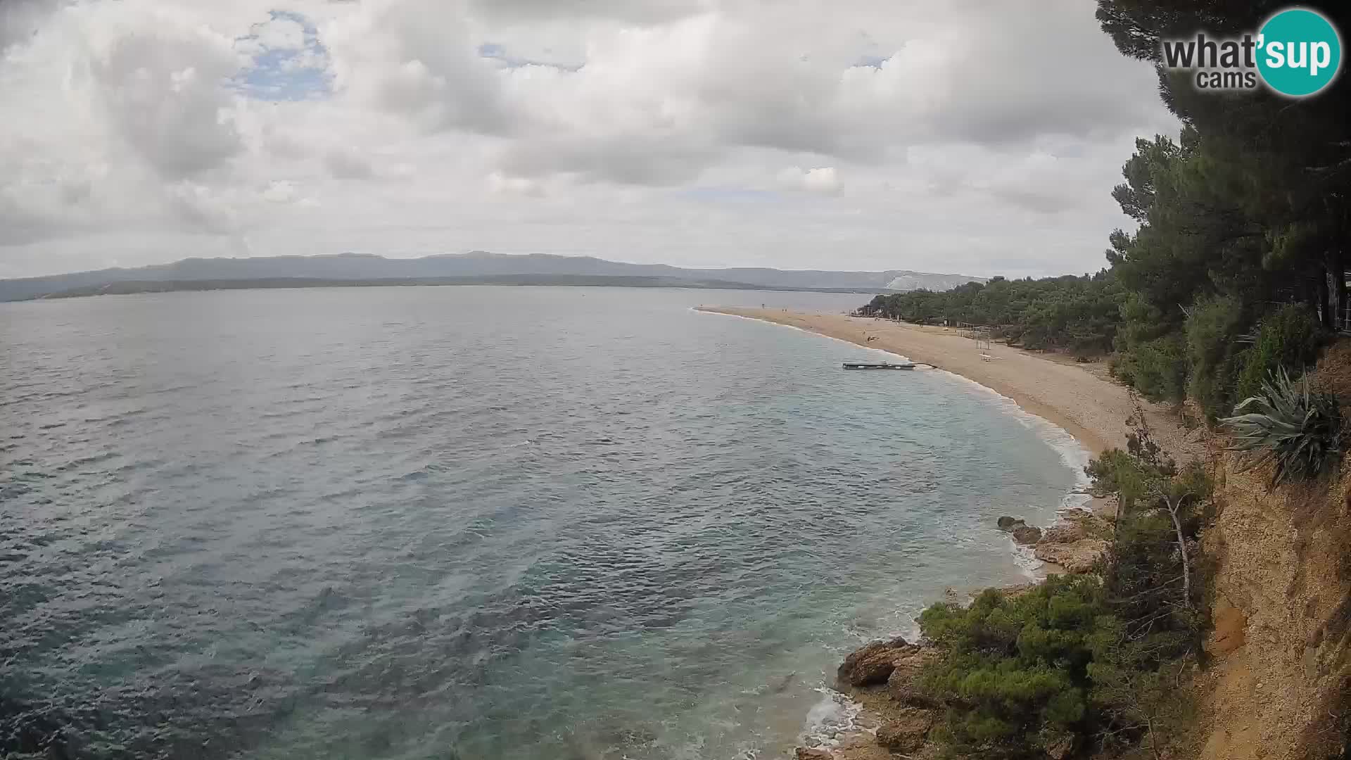 Spletna kamera Bol Zlatni Rat – Pogled v živo z otoka Brač