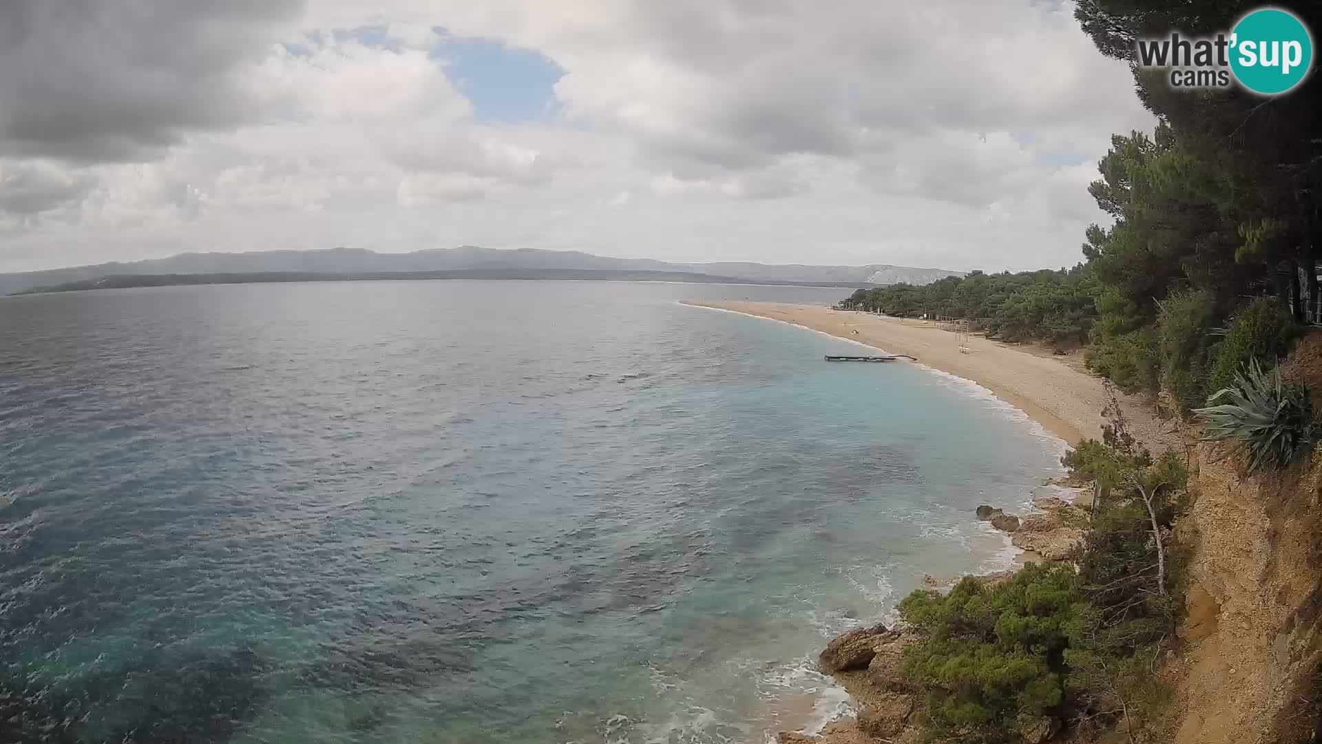 Spletna kamera Bol Zlatni Rat – Pogled v živo z otoka Brač
