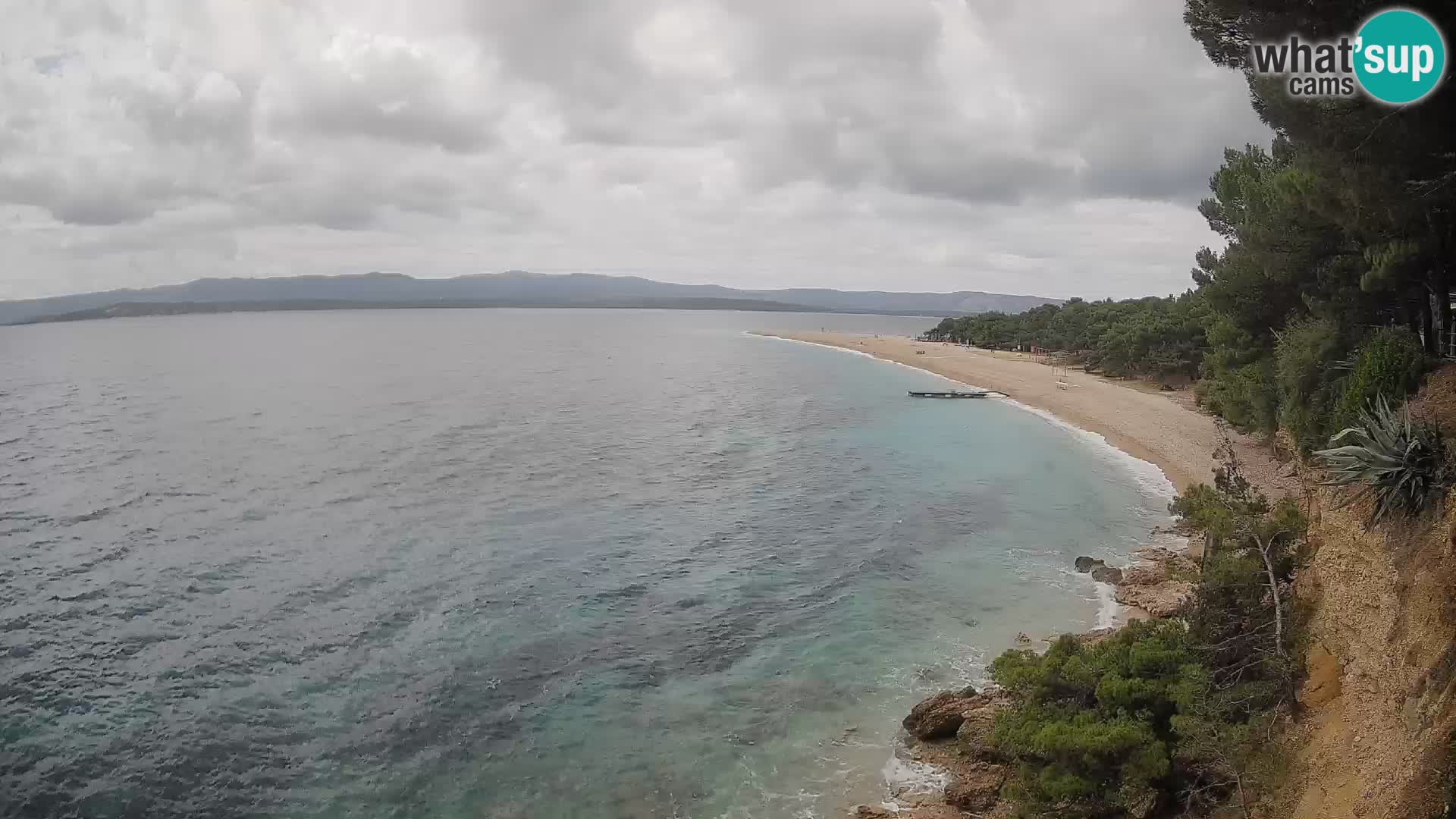 Spletna kamera Bol Zlatni Rat – Pogled v živo z otoka Brač
