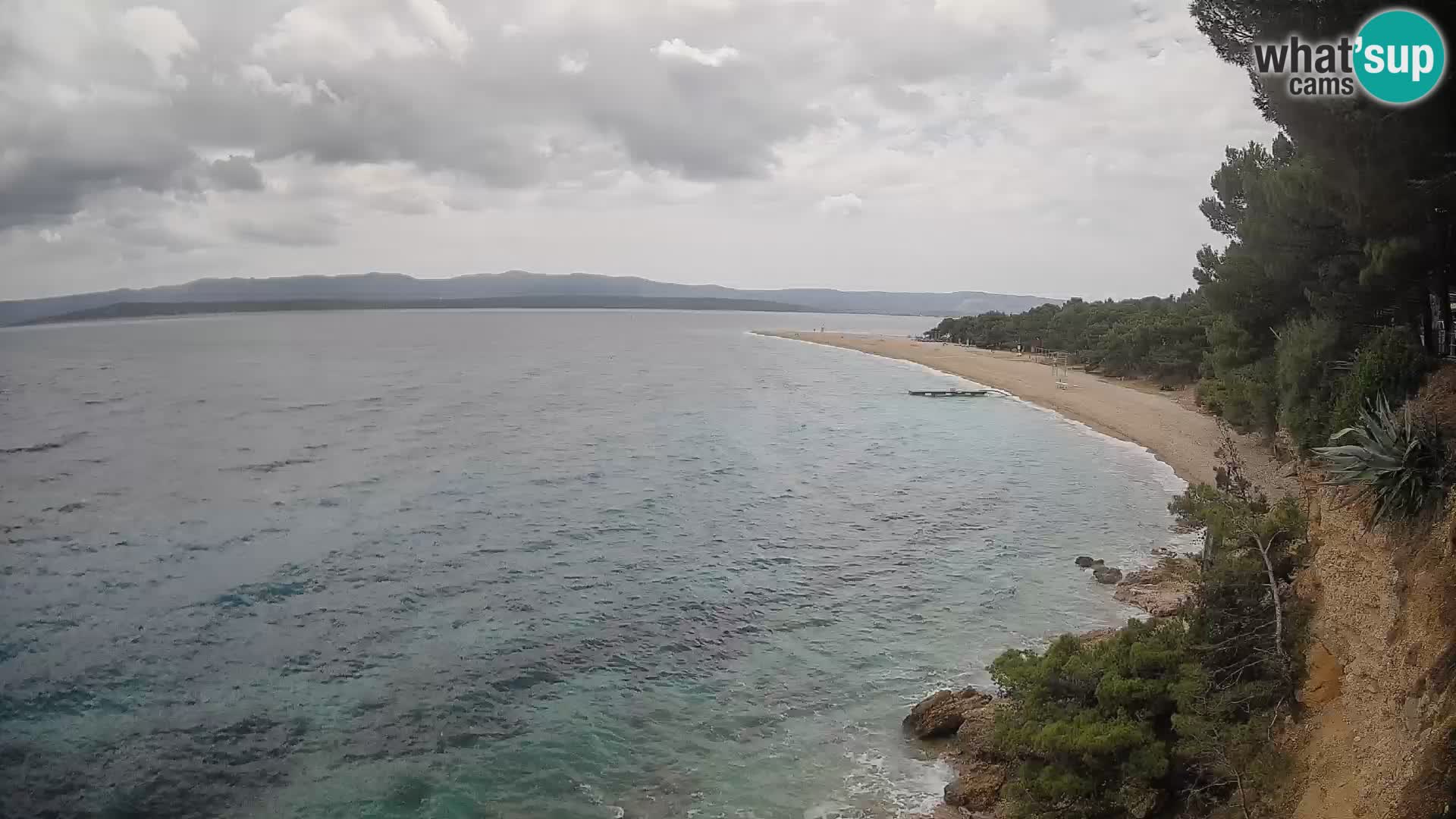 Spletna kamera Bol Zlatni Rat – Pogled v živo z otoka Brač