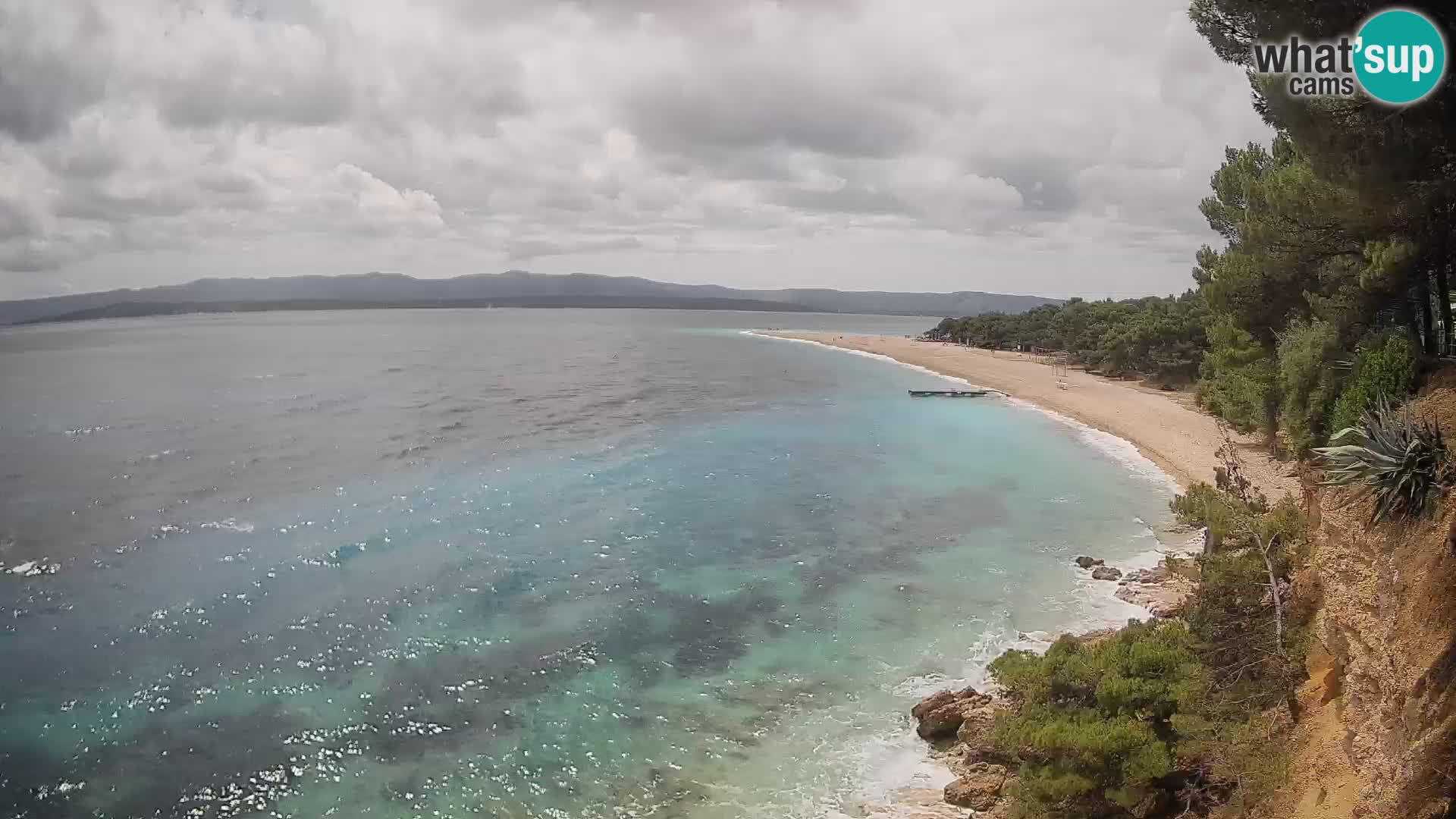 Webcam Zlatni Rat Bol – Liveblick vom berühmten Strand auf Brač