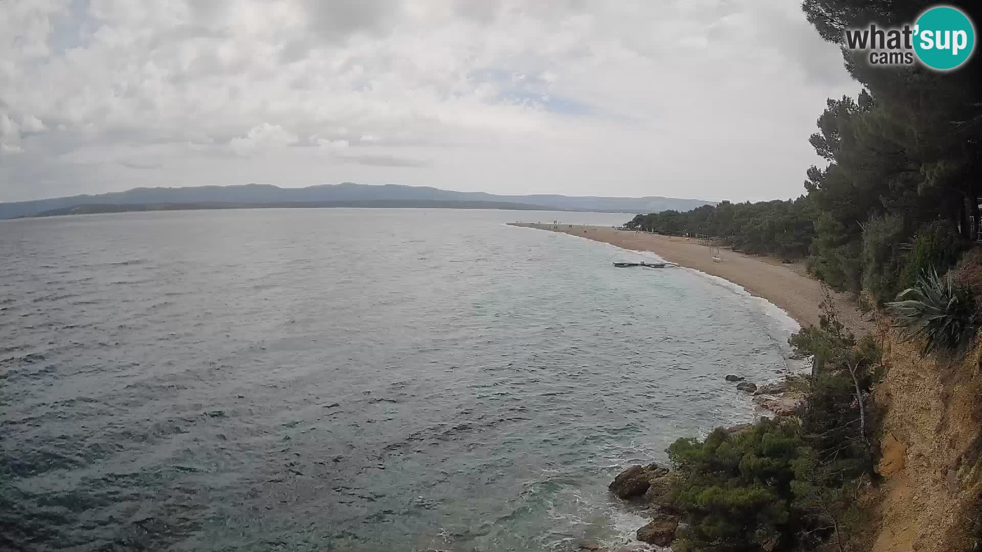 Webcam Bol Zlatni Rat – Vista en vivo desde la isla de Brač