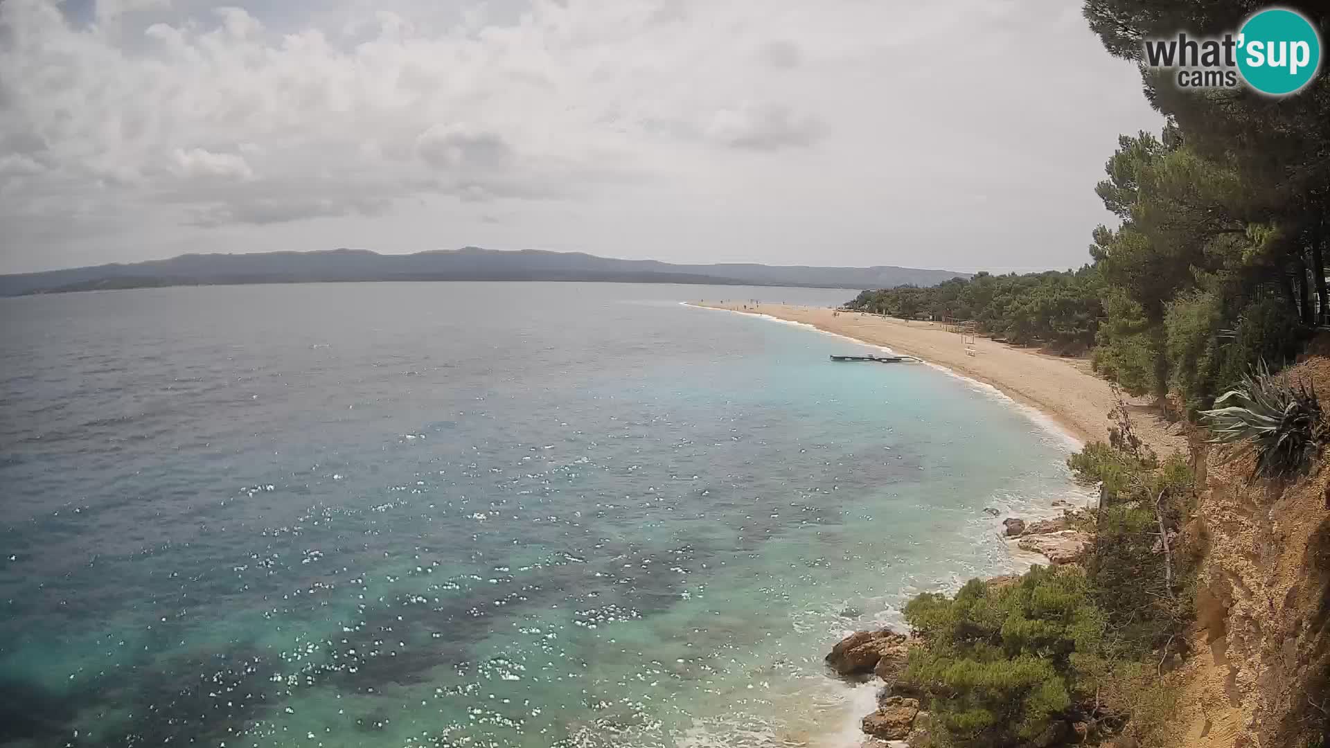 Spletna kamera Bol Zlatni Rat – Pogled v živo z otoka Brač