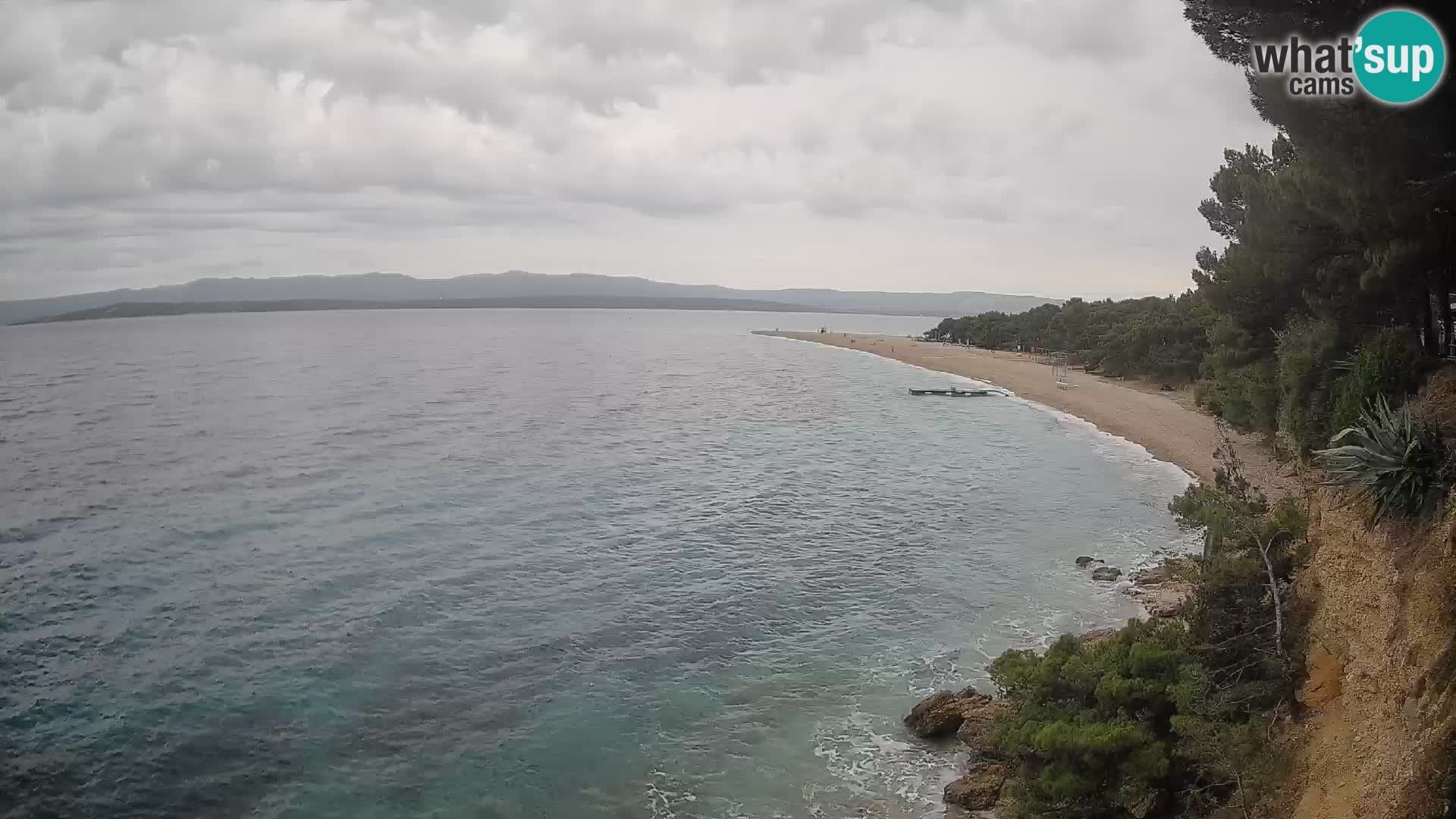 Spletna kamera Bol Zlatni Rat – Pogled v živo z otoka Brač
