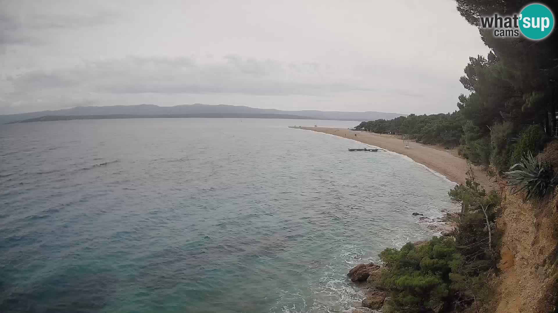 Spletna kamera Bol Zlatni Rat – Pogled v živo z otoka Brač