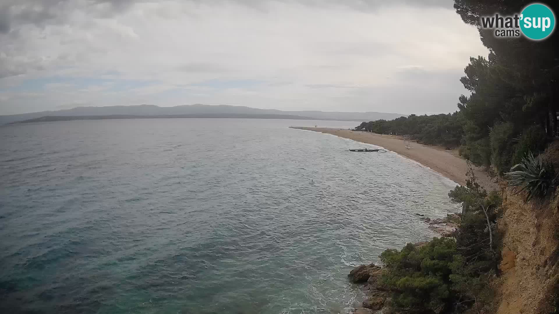 Webcam Zlatni Rat Bol – Liveblick vom berühmten Strand auf Brač
