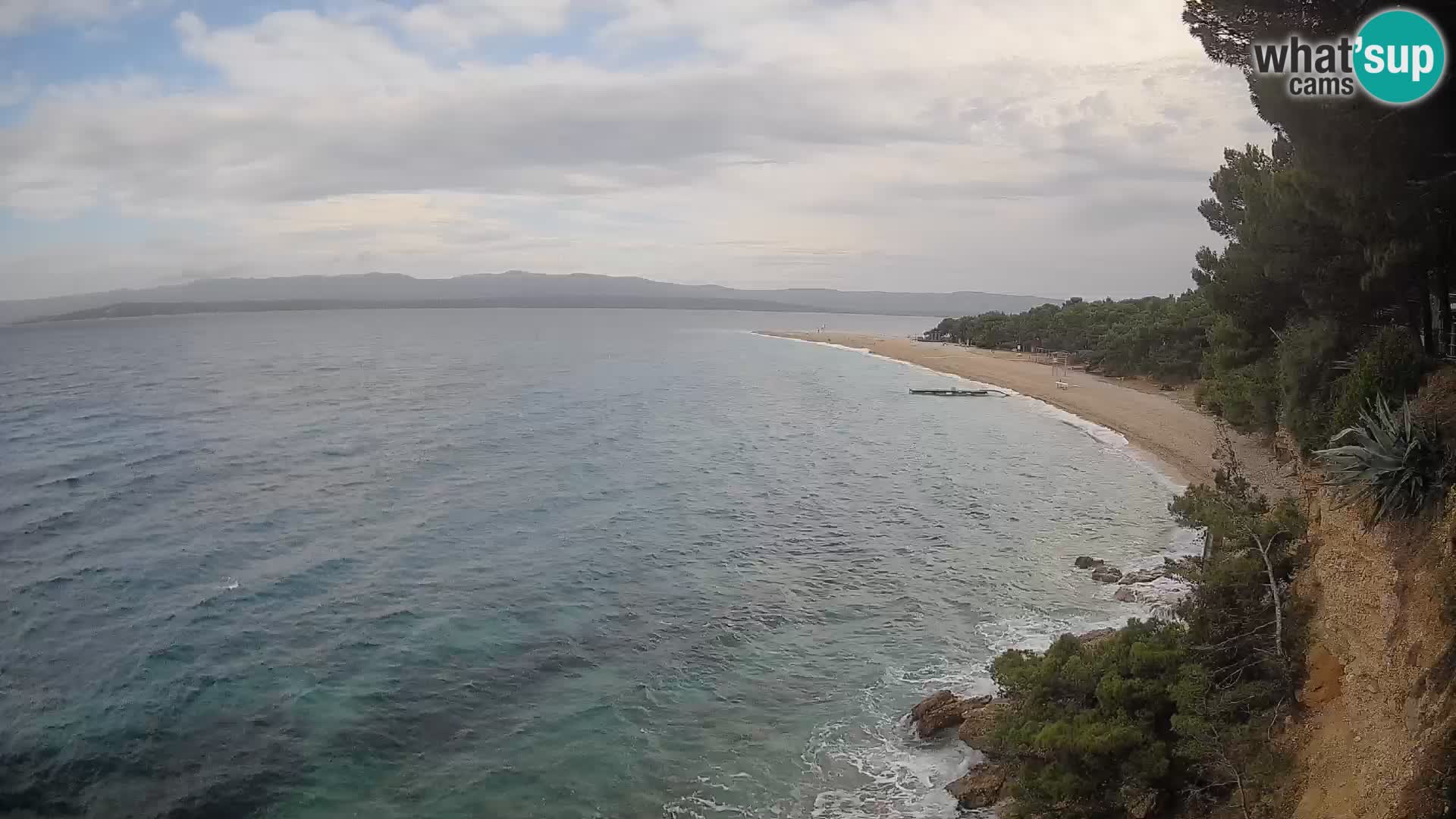 Spletna kamera Bol Zlatni Rat – Pogled v živo z otoka Brač