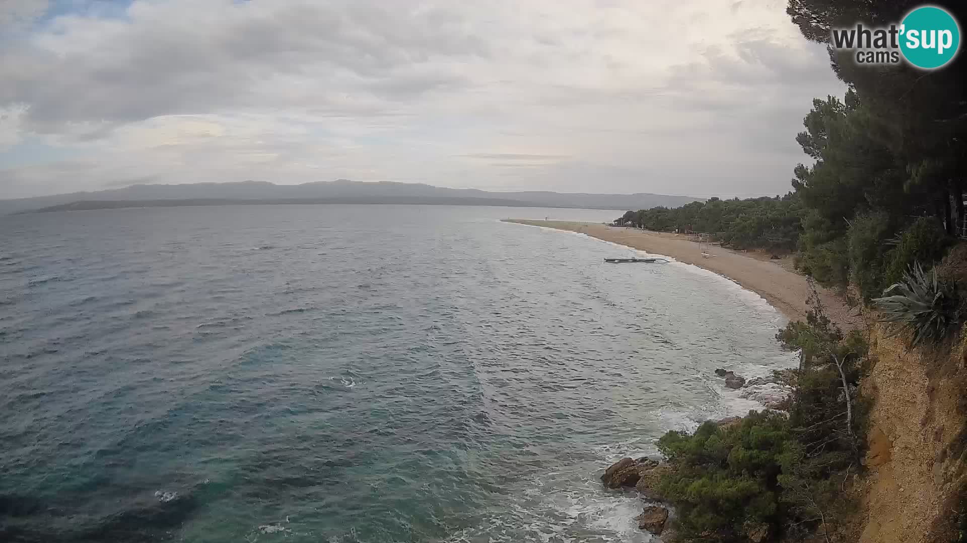Spletna kamera Bol Zlatni Rat – Pogled v živo z otoka Brač
