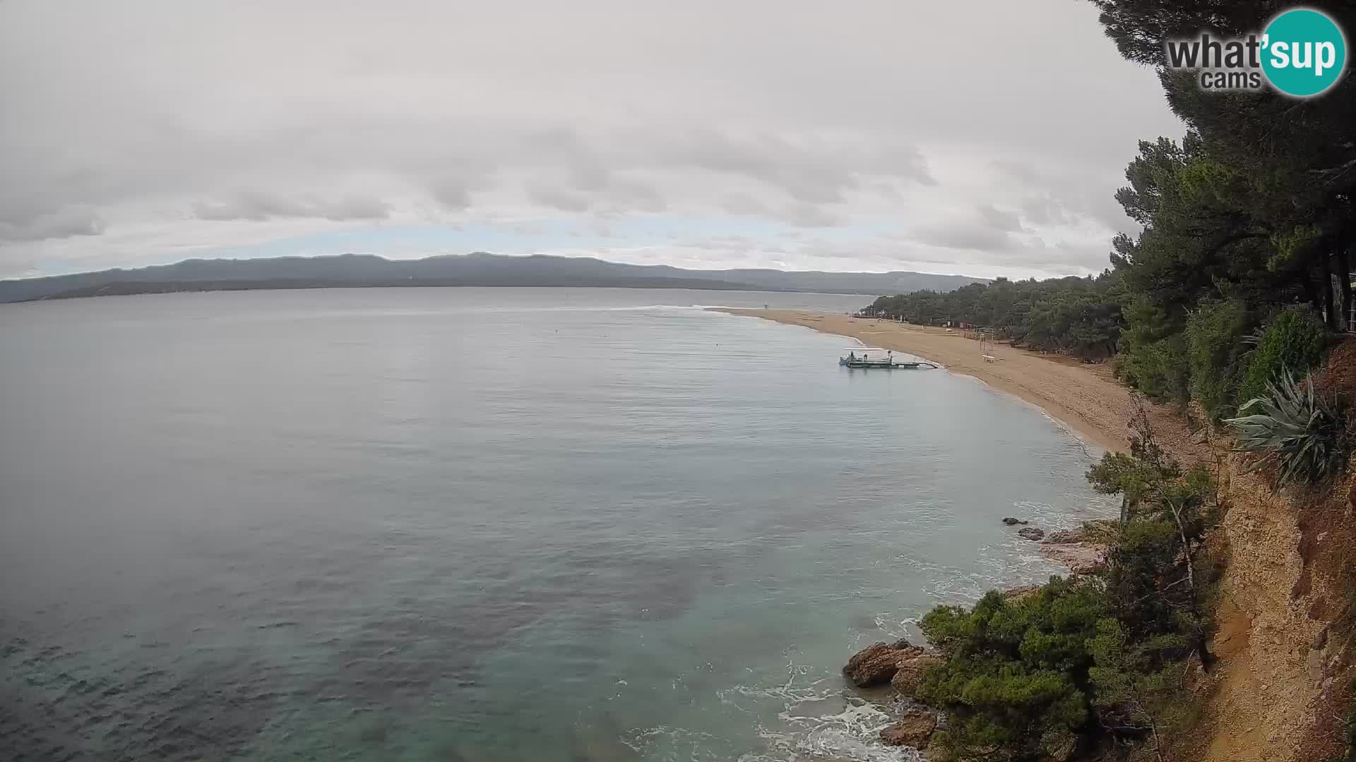 Webcam Bol Zlatni Rat – Vista en vivo desde la isla de Brač