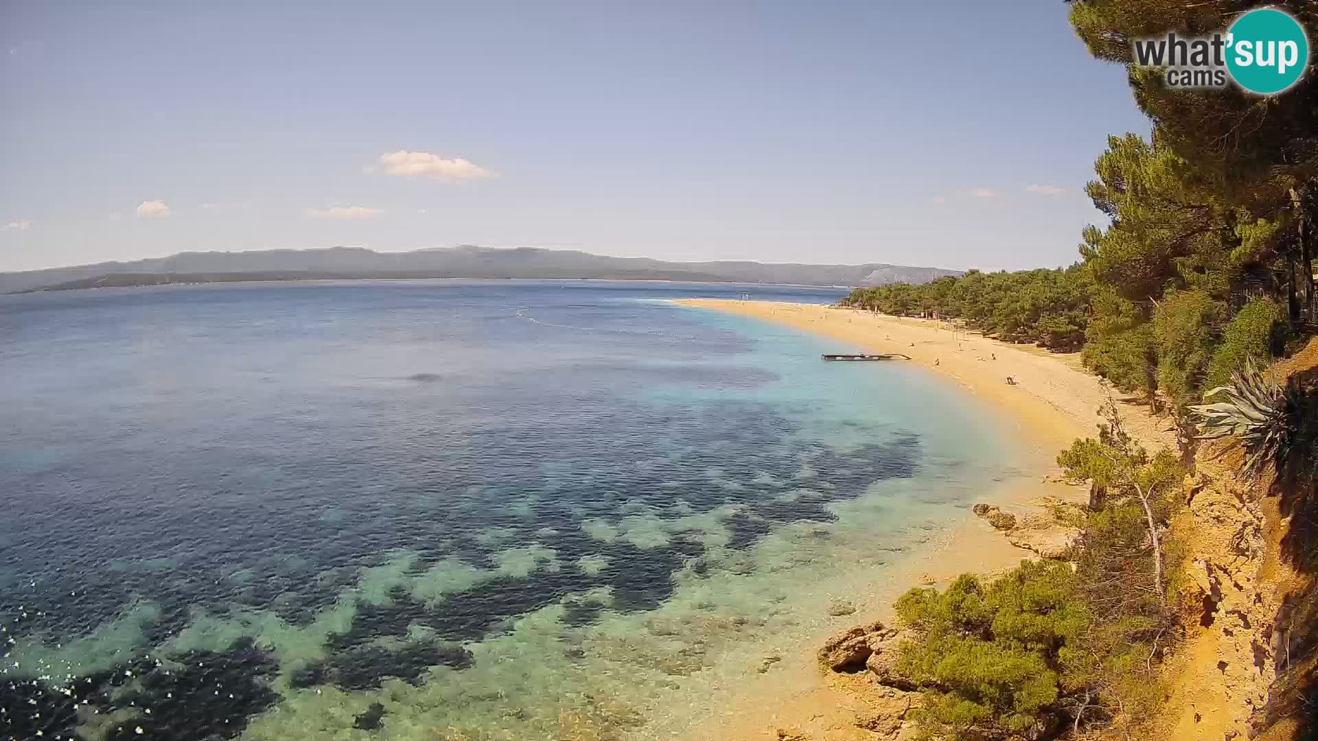 Webcam Zlatni Rat Bol – Liveblick vom berühmten Strand auf Brač