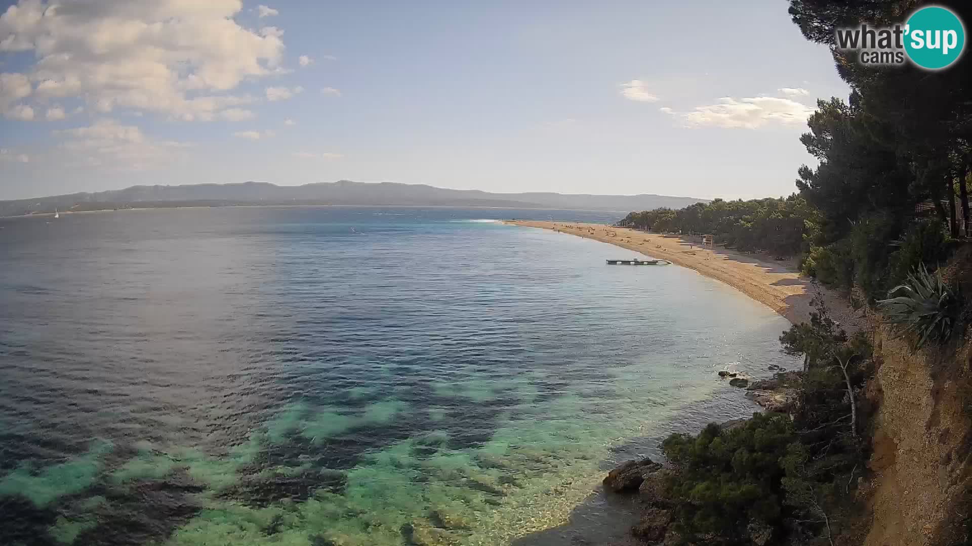 Spletna kamera Bol Zlatni Rat – Pogled v živo z otoka Brač
