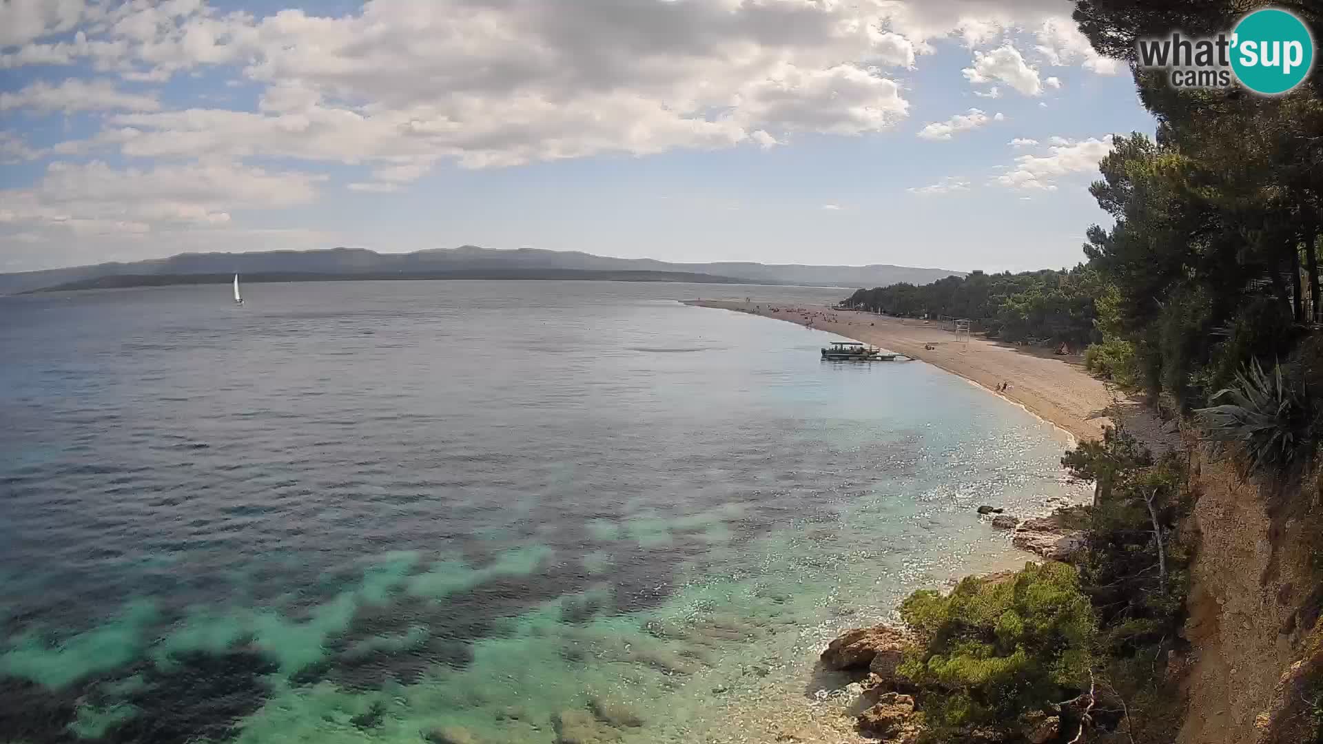 Webcam Zlatni Rat Bol – Liveblick vom berühmten Strand auf Brač