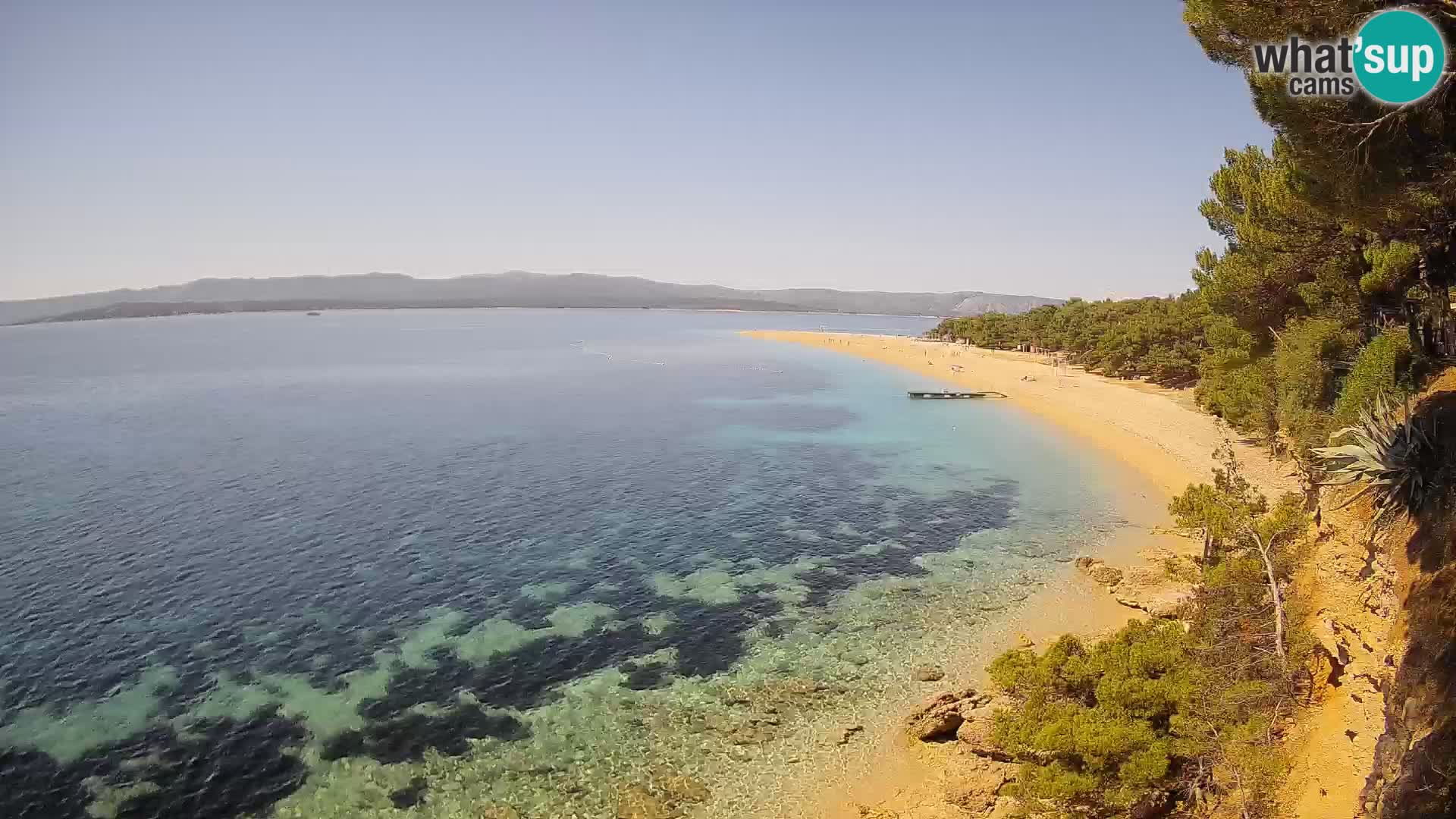 Webcam Zlatni Rat Bol – Liveblick vom berühmten Strand auf Brač