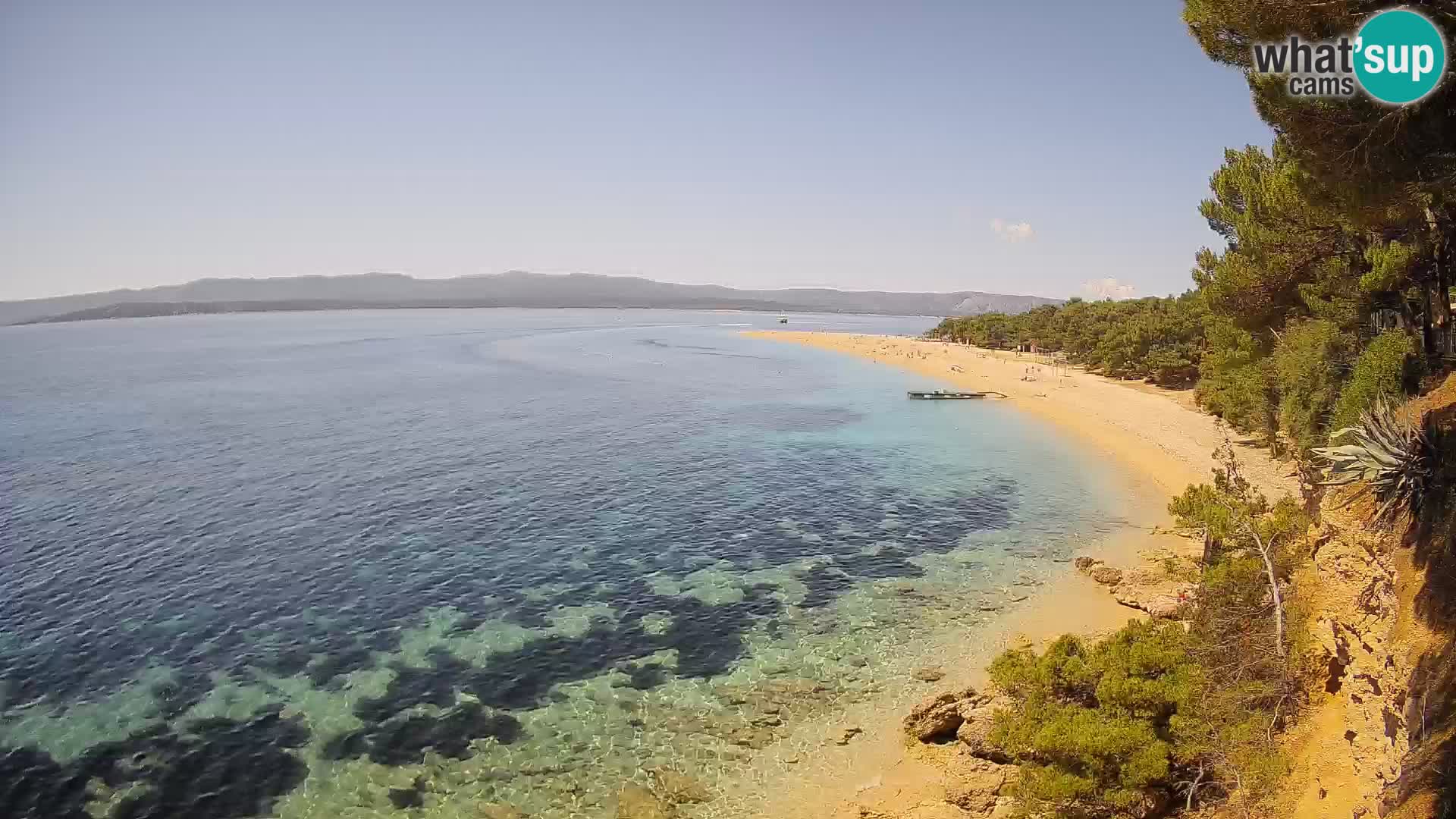 Webcam Zlatni Rat Bol – Liveblick vom berühmten Strand auf Brač